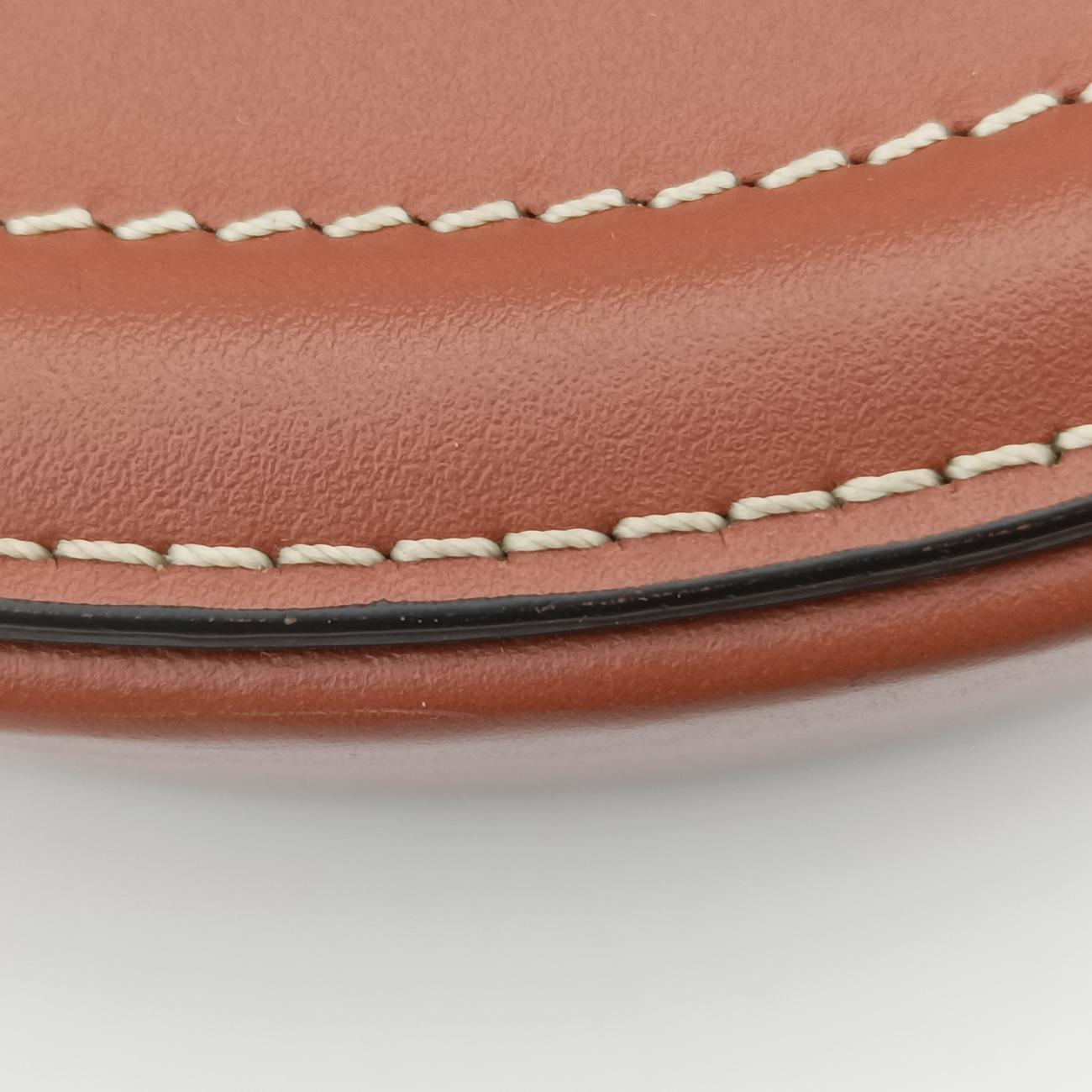 Pre-owned Celine Oval Purse Cuir Triomphe Brown Leather  shoulderbag | stylenewstar