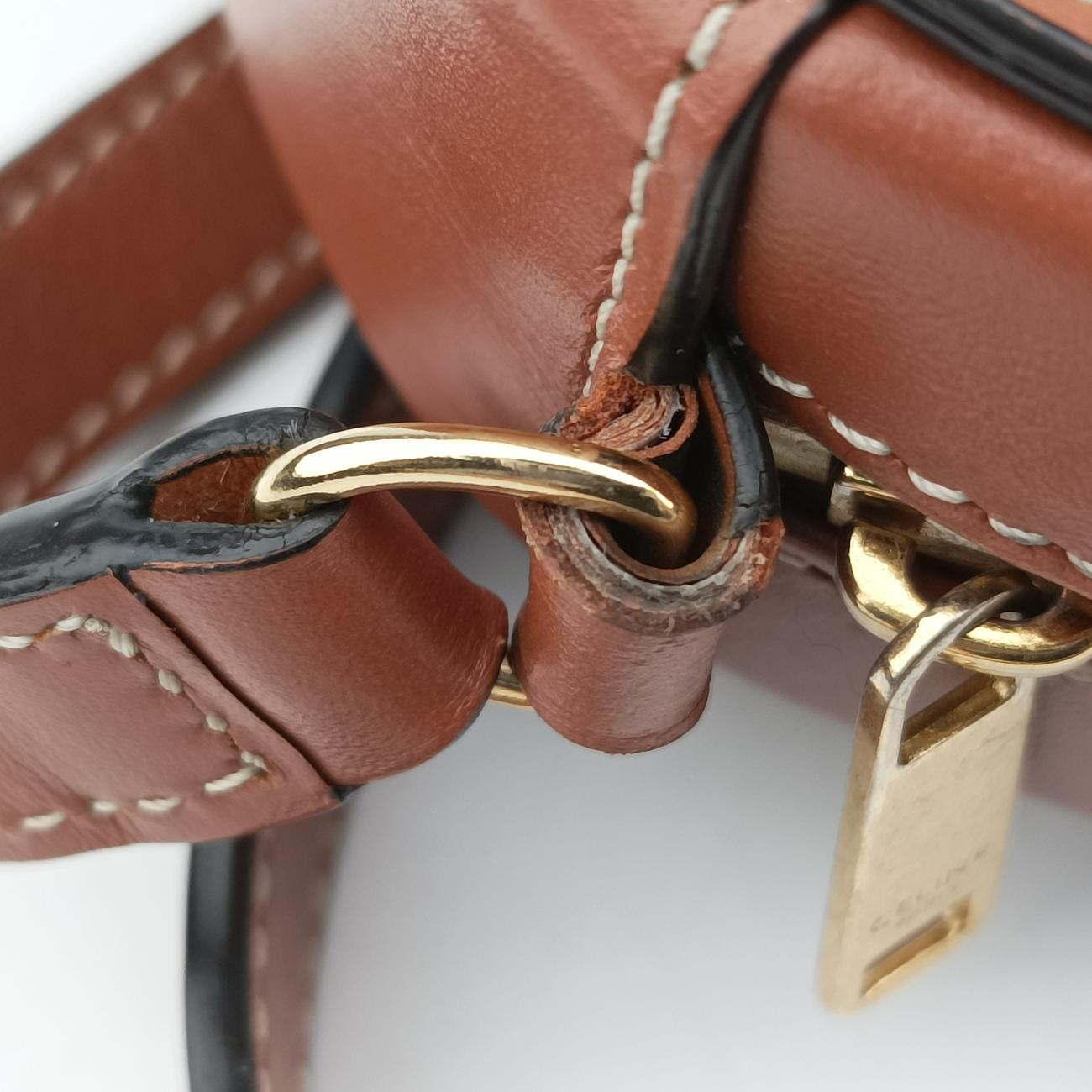 Pre-owned Celine Oval Purse Cuir Triomphe Brown Leather  shoulderbag | stylenewstar