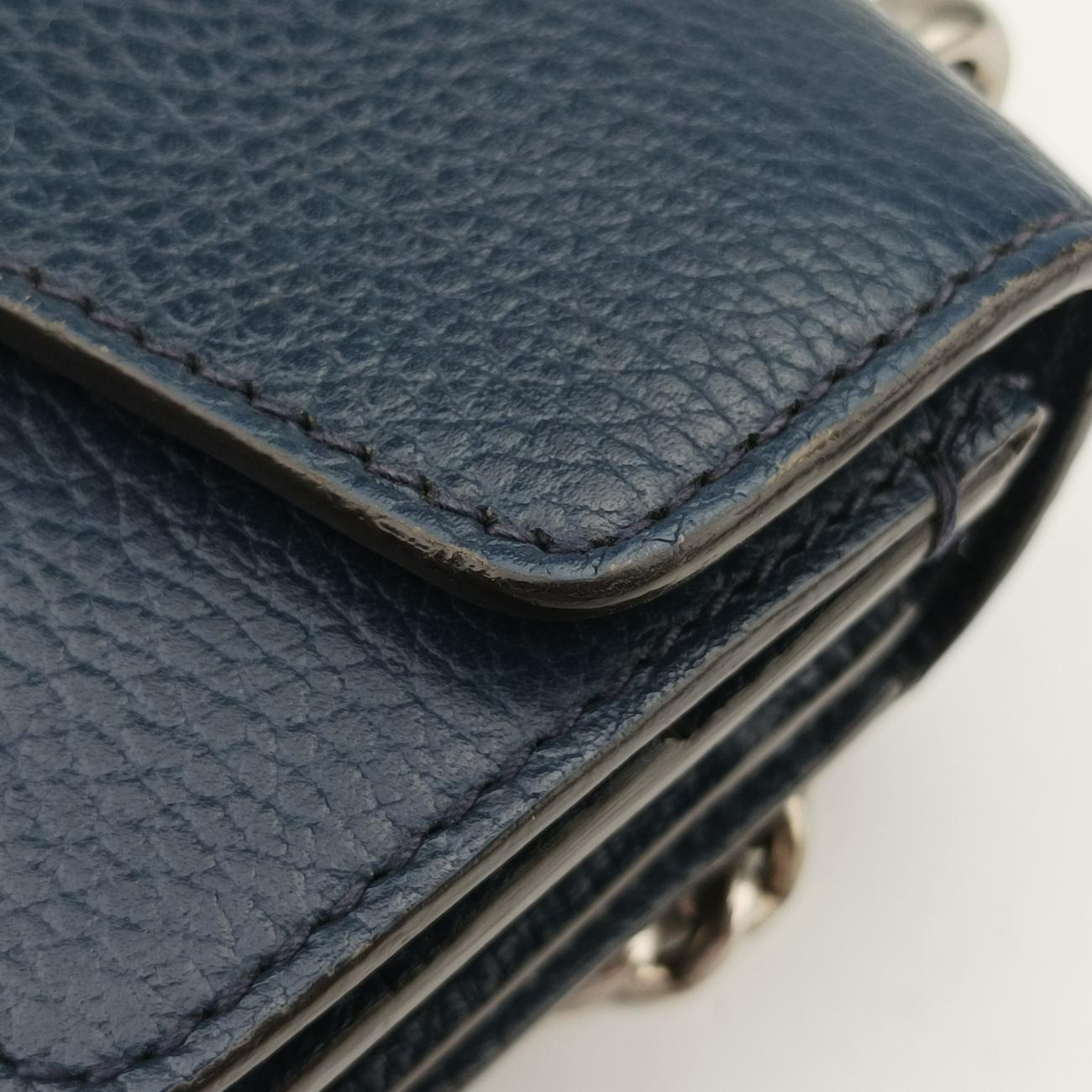 Pre-owned Gucci Dionysus Blue Leather 400249 shoulderbag | stylenewstar