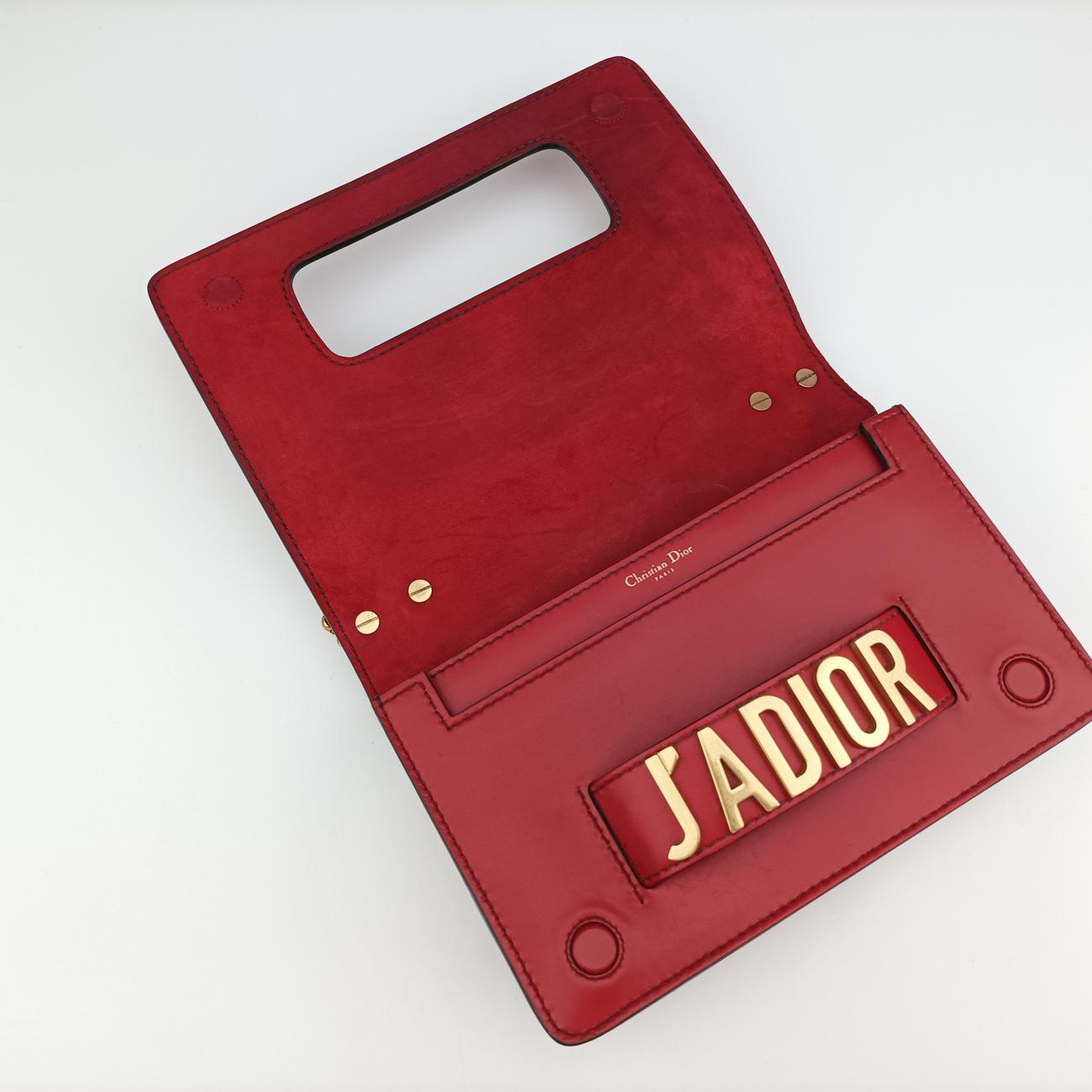 Vintage Christian Dior J'Adior Red Leather  shoulderbag | stylenewstar