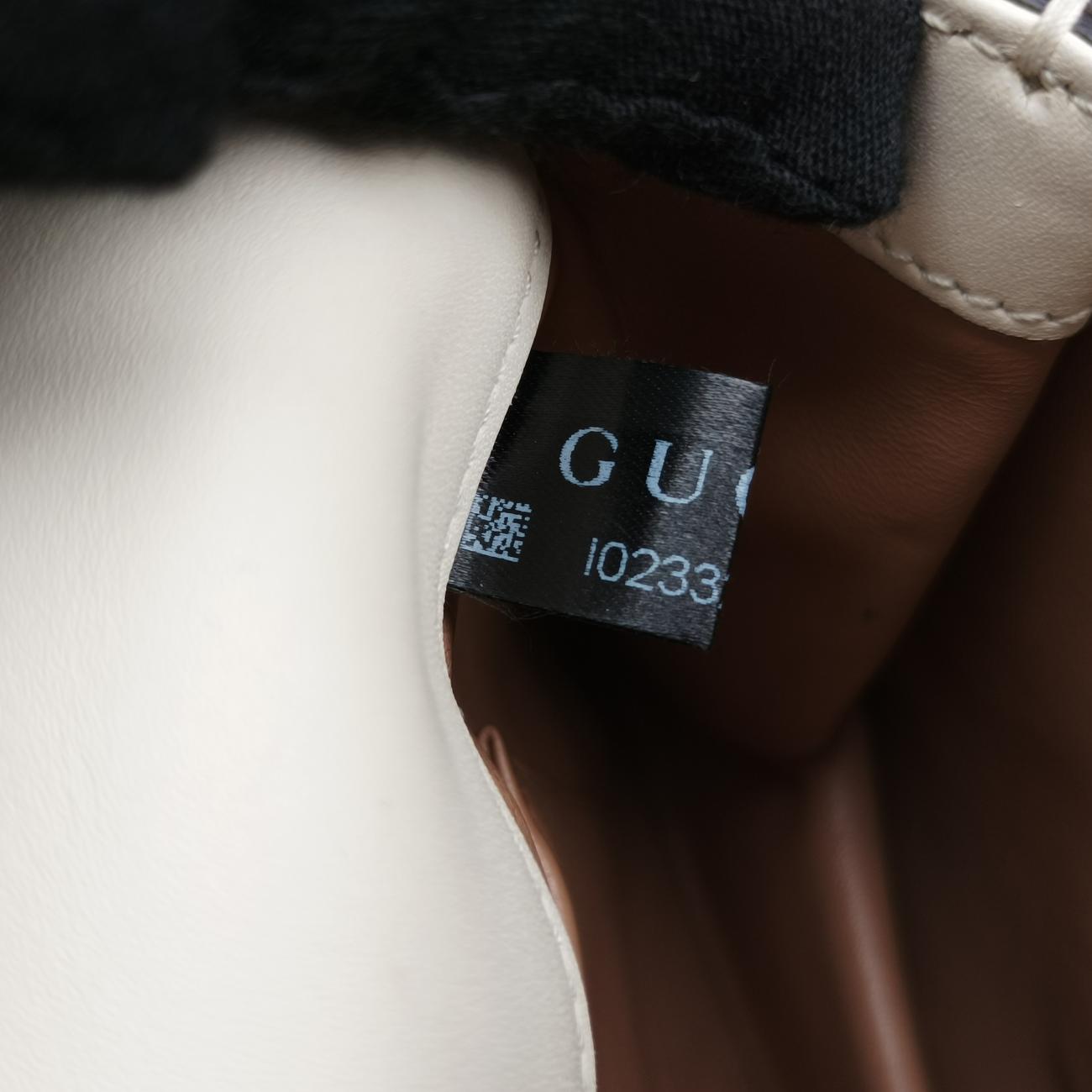 Pre-owned Gucci Broadway Pearl Bee White Leather 453778 shoulderbag | stylenewstar