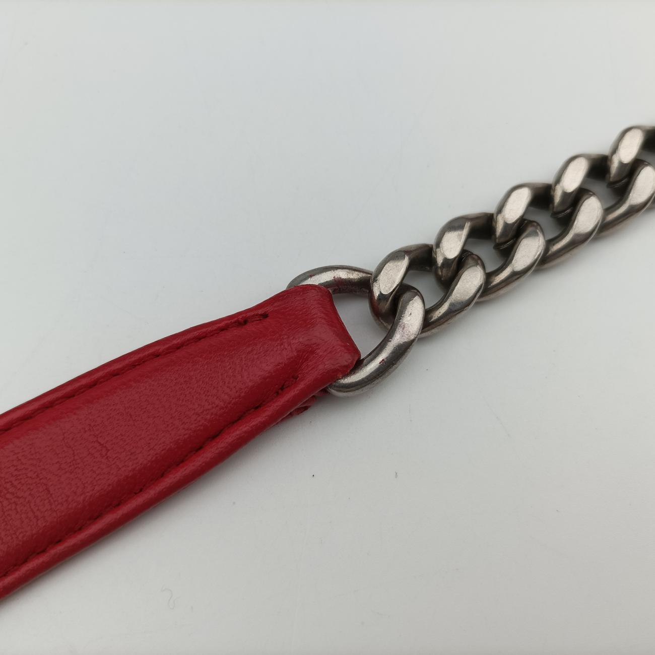 Pre-owned Prada Nappa Gaufre Sound Lock Red lambskin 1BD139 shoulderbag | stylenewstar