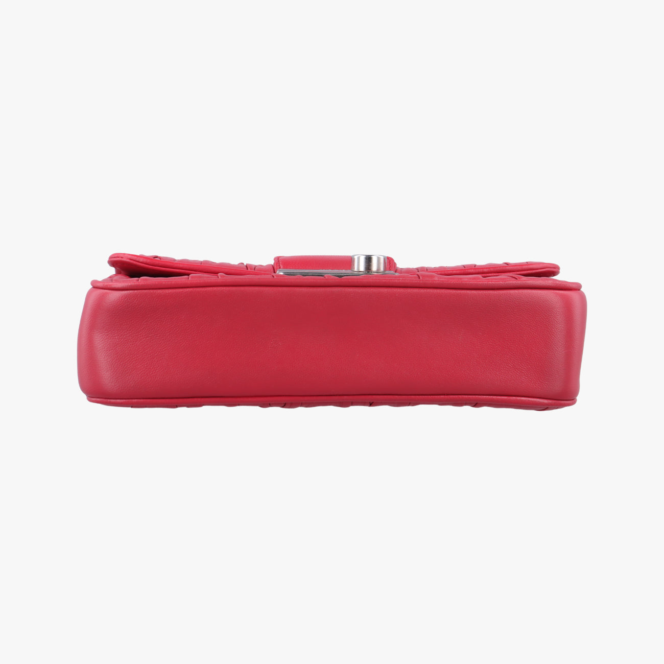 Pre-owned Prada Nappa Gaufre Sound Lock Red lambskin 1BD139 shoulderbag | stylenewstar