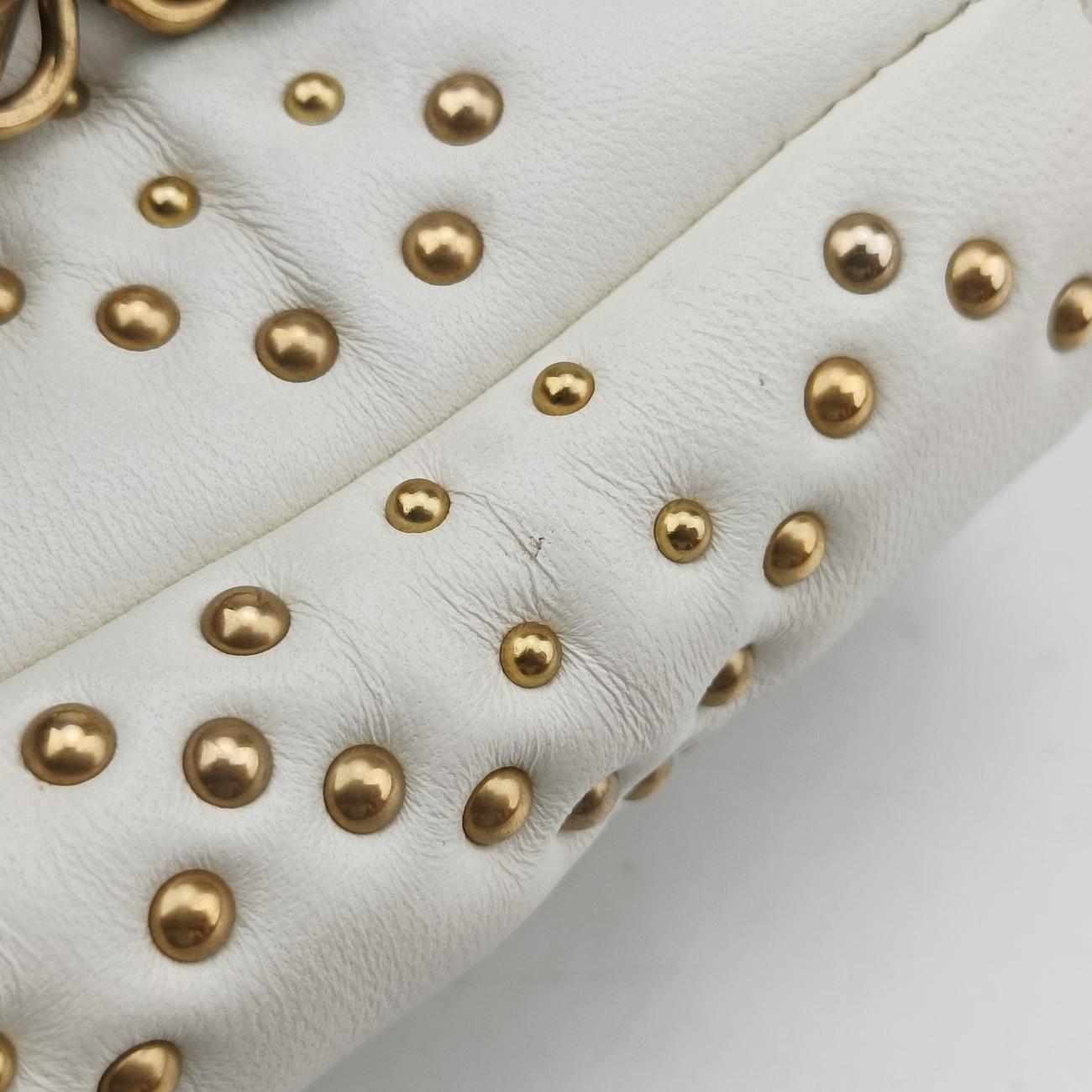 Pre-owned Christian Dior Lady Dior White Leather  shoulderbag | stylenewstar