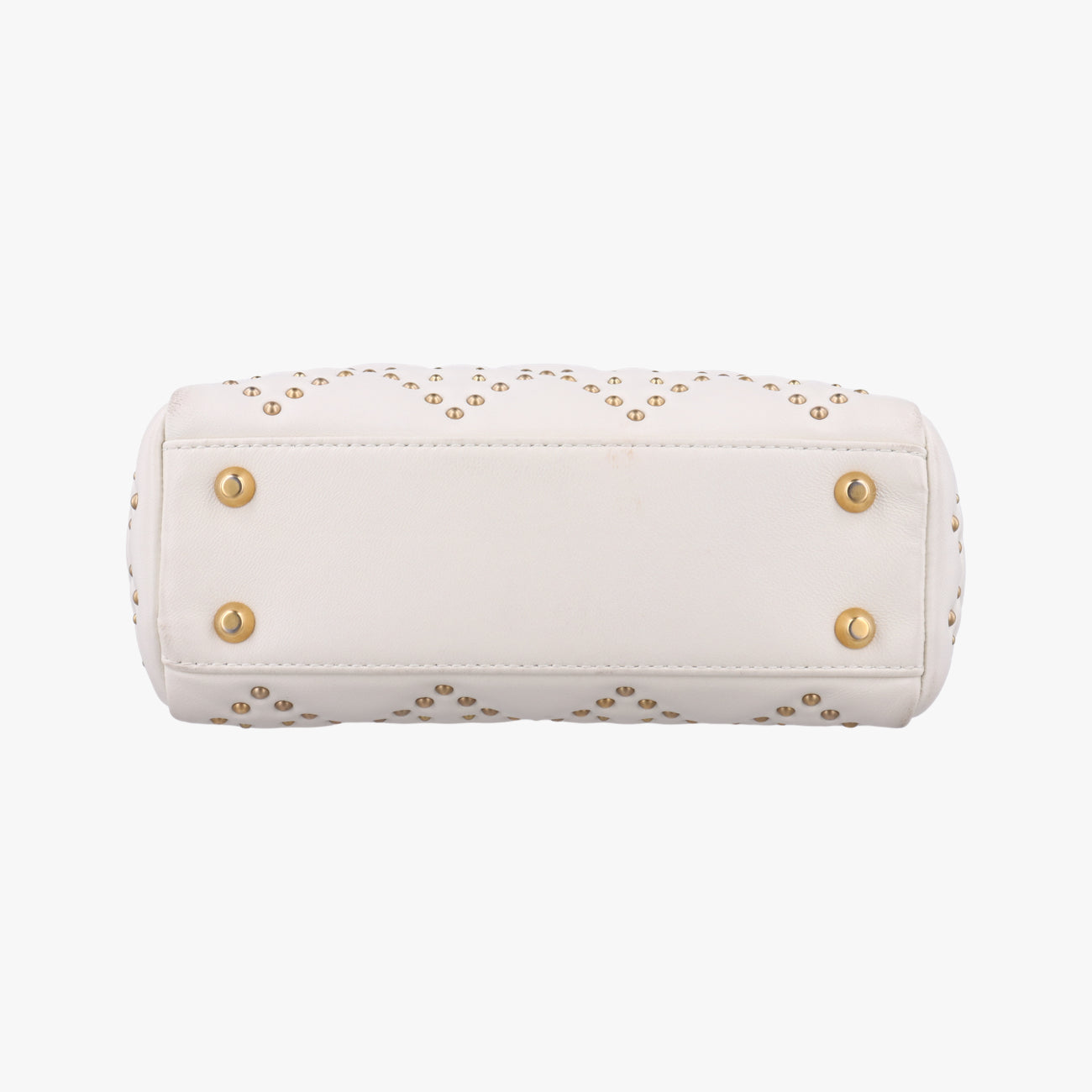 Pre-owned Christian Dior Lady Dior White Leather  shoulderbag | stylenewstar