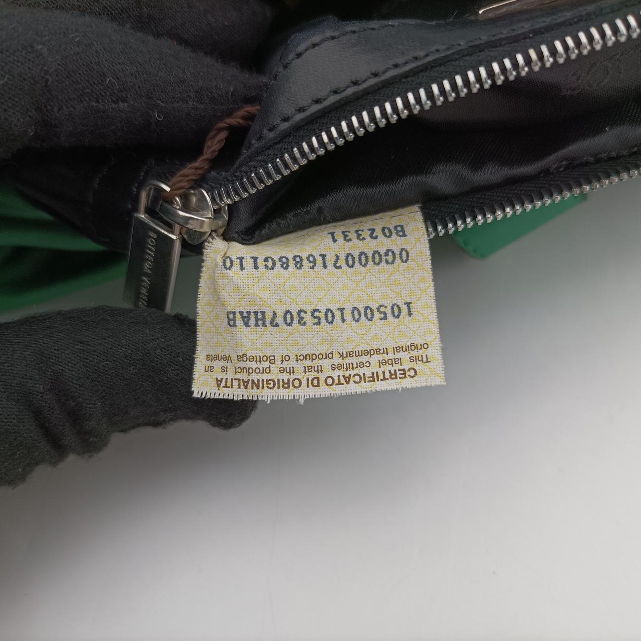 Pre-owned Bottega Veneta Intrecciato Green lambskin  shoulderbag | stylenewstar