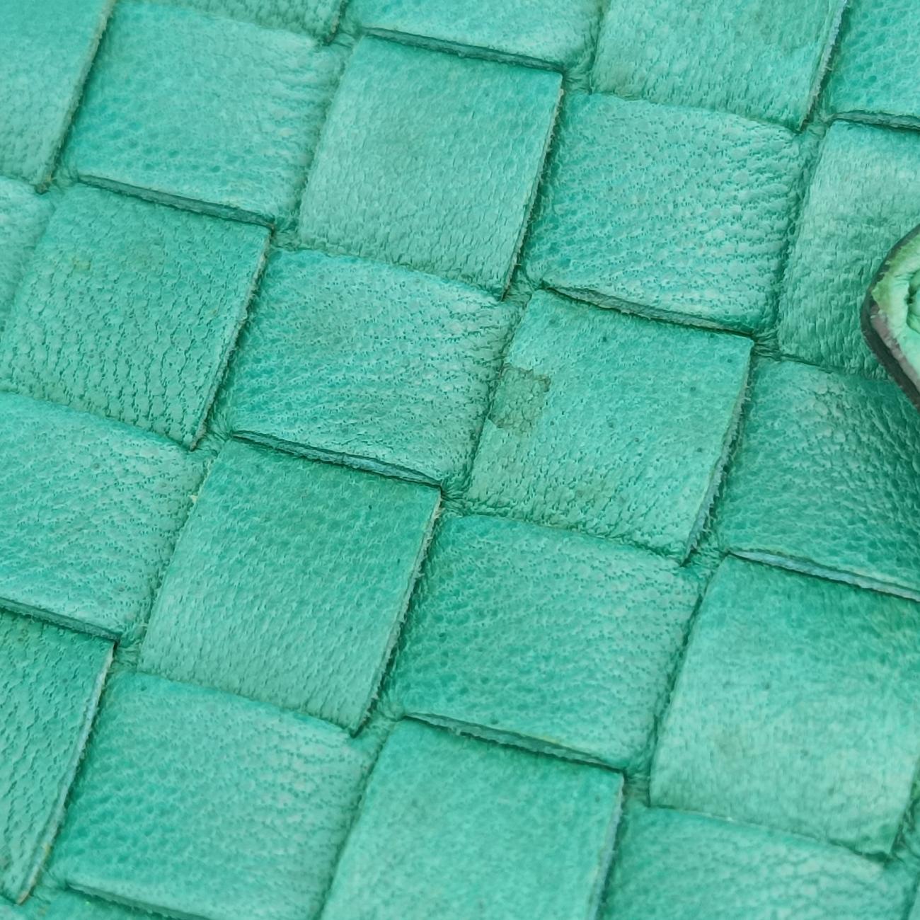 Pre-owned Bottega Veneta Intrecciato Green lambskin  shoulderbag | stylenewstar