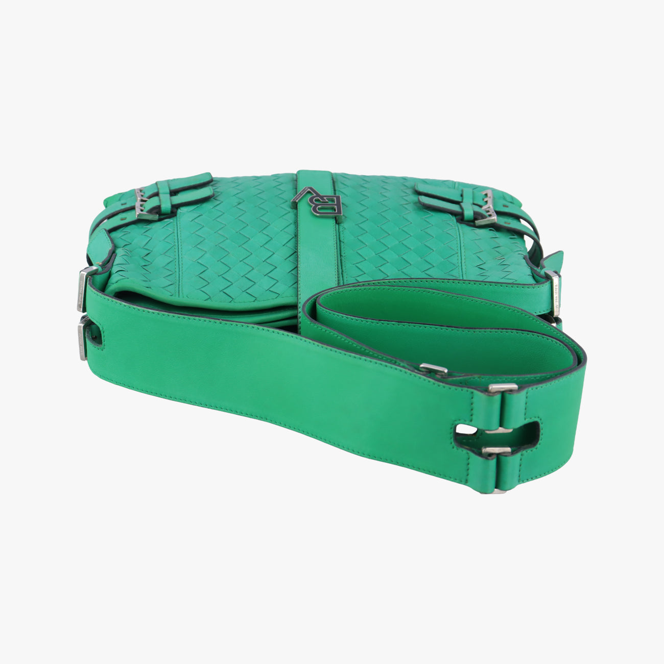 Pre-owned Bottega Veneta Intrecciato Green lambskin  shoulderbag | stylenewstar