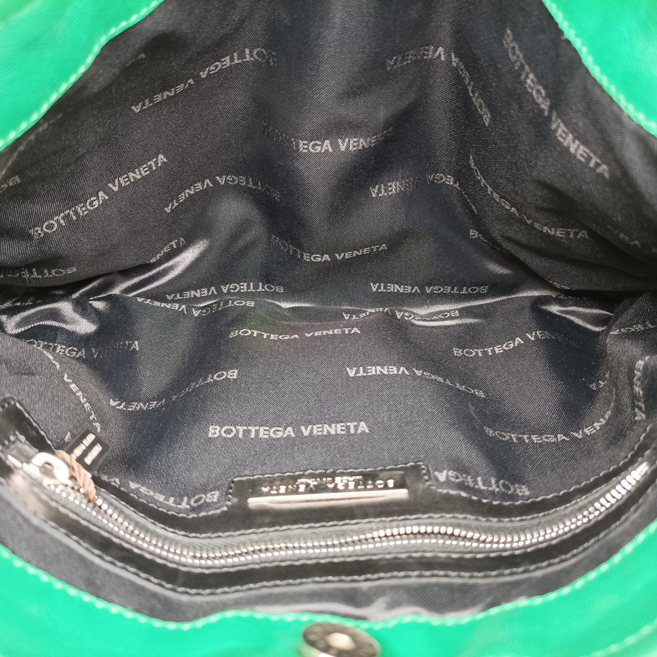 Pre-owned Bottega Veneta Intrecciato Green lambskin  shoulderbag | stylenewstar