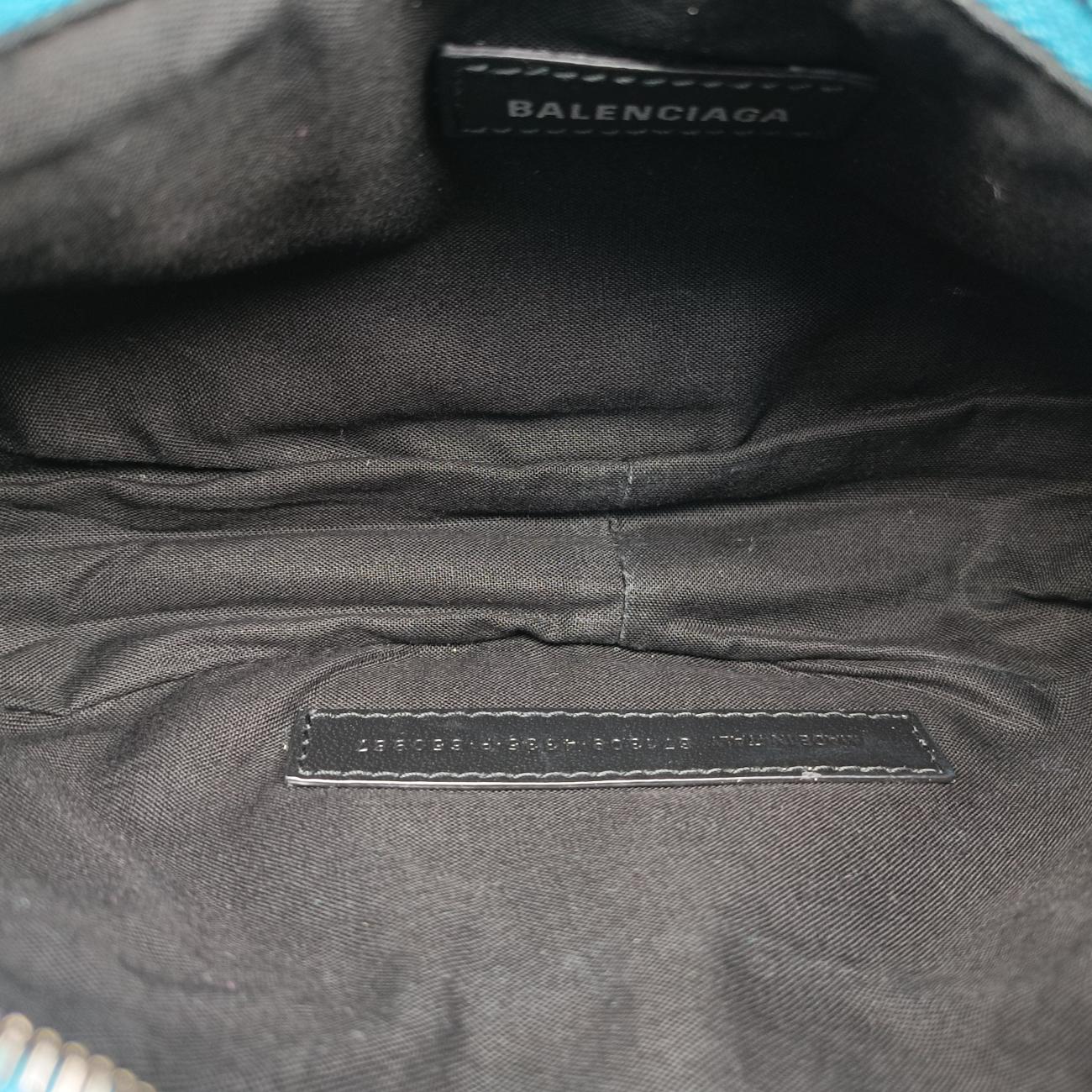 Secondhand Balenciaga Le Cagole mini Blue Nylon Stretch Fabric  shoulderbag | stylenewstar