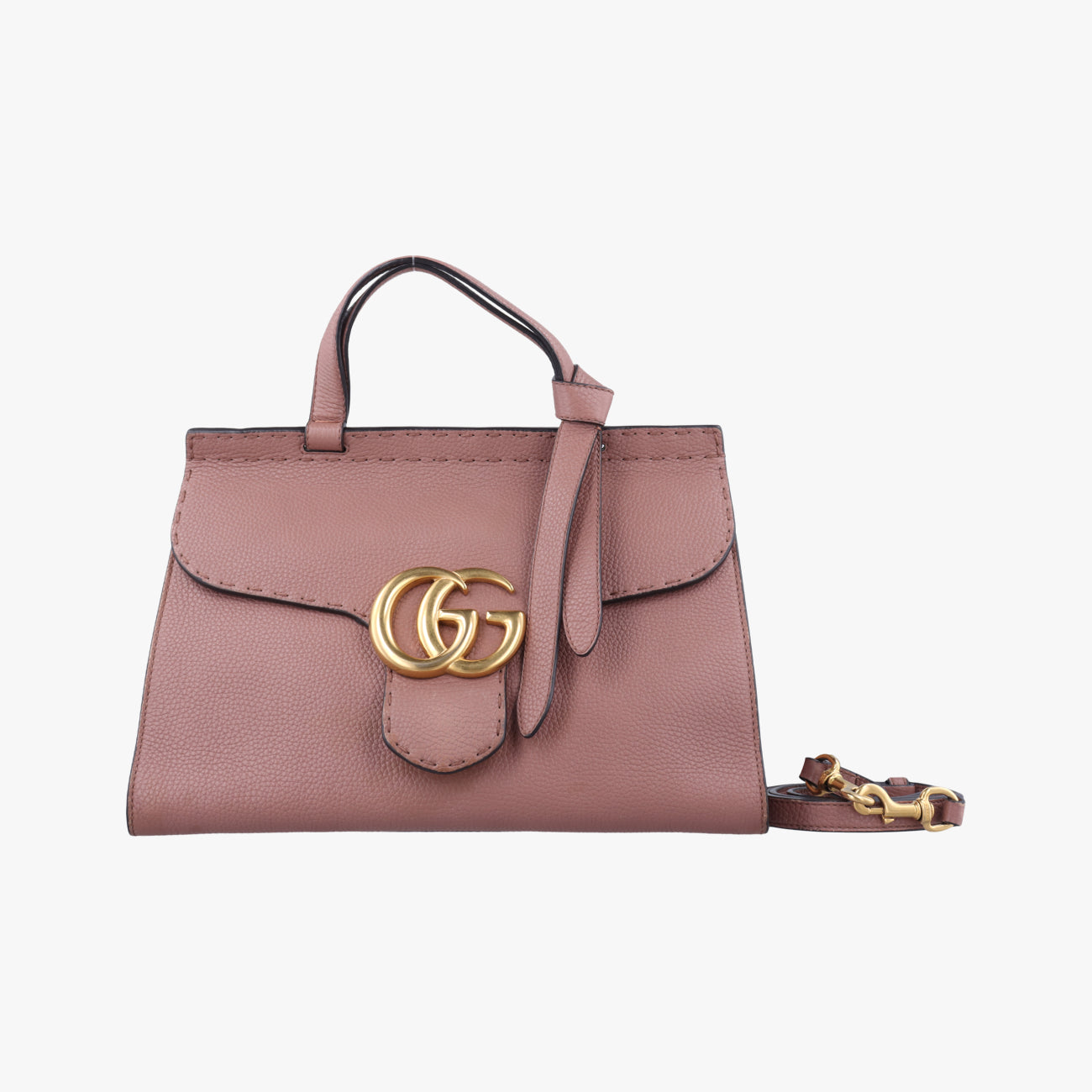 Pre-owned Gucci GG Marmont Pink Leather 421890 shoulderbag | stylenewstar