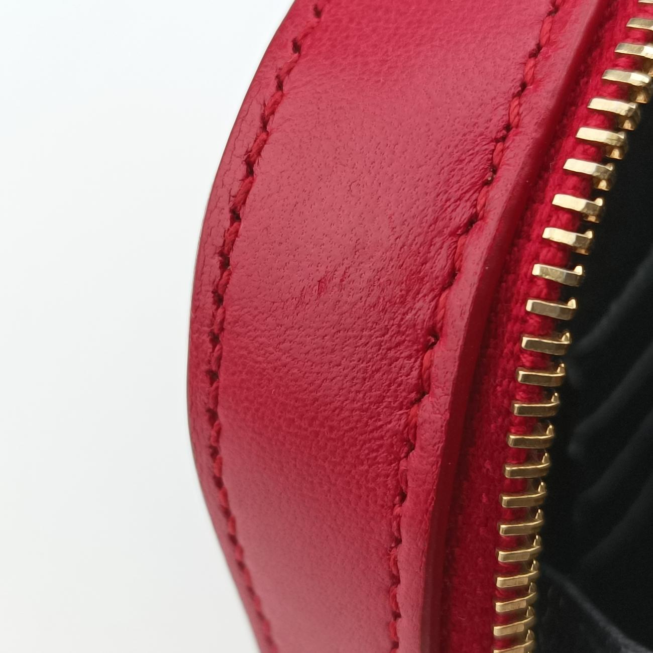 Pre-owned Yves Saint Laurent VICKY Red Leather 557574 bum bag/waist bag | stylenewstar