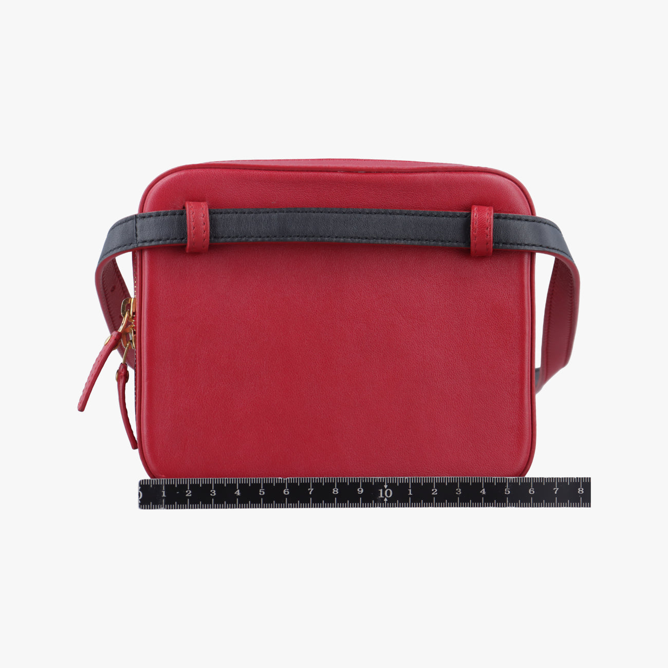 Pre-owned Yves Saint Laurent VICKY Red Leather 557574 bum bag/waist bag | stylenewstar