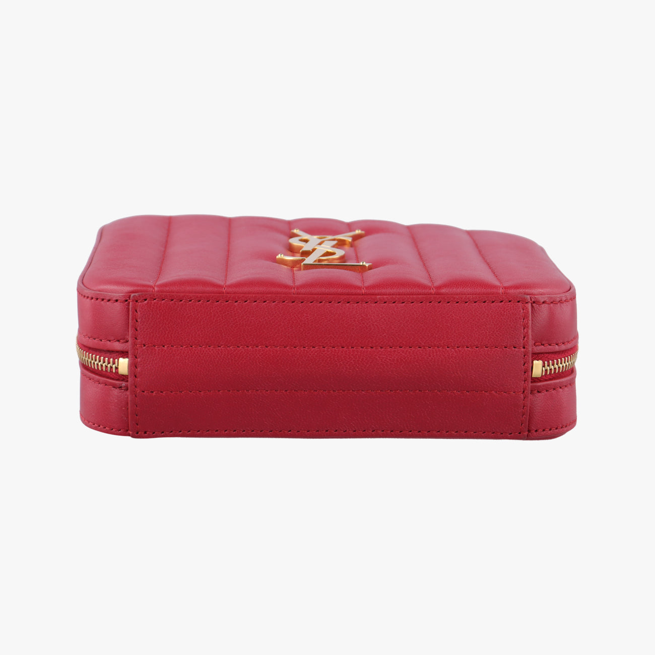 Pre-owned Yves Saint Laurent VICKY Red Leather 557574 bum bag/waist bag | stylenewstar