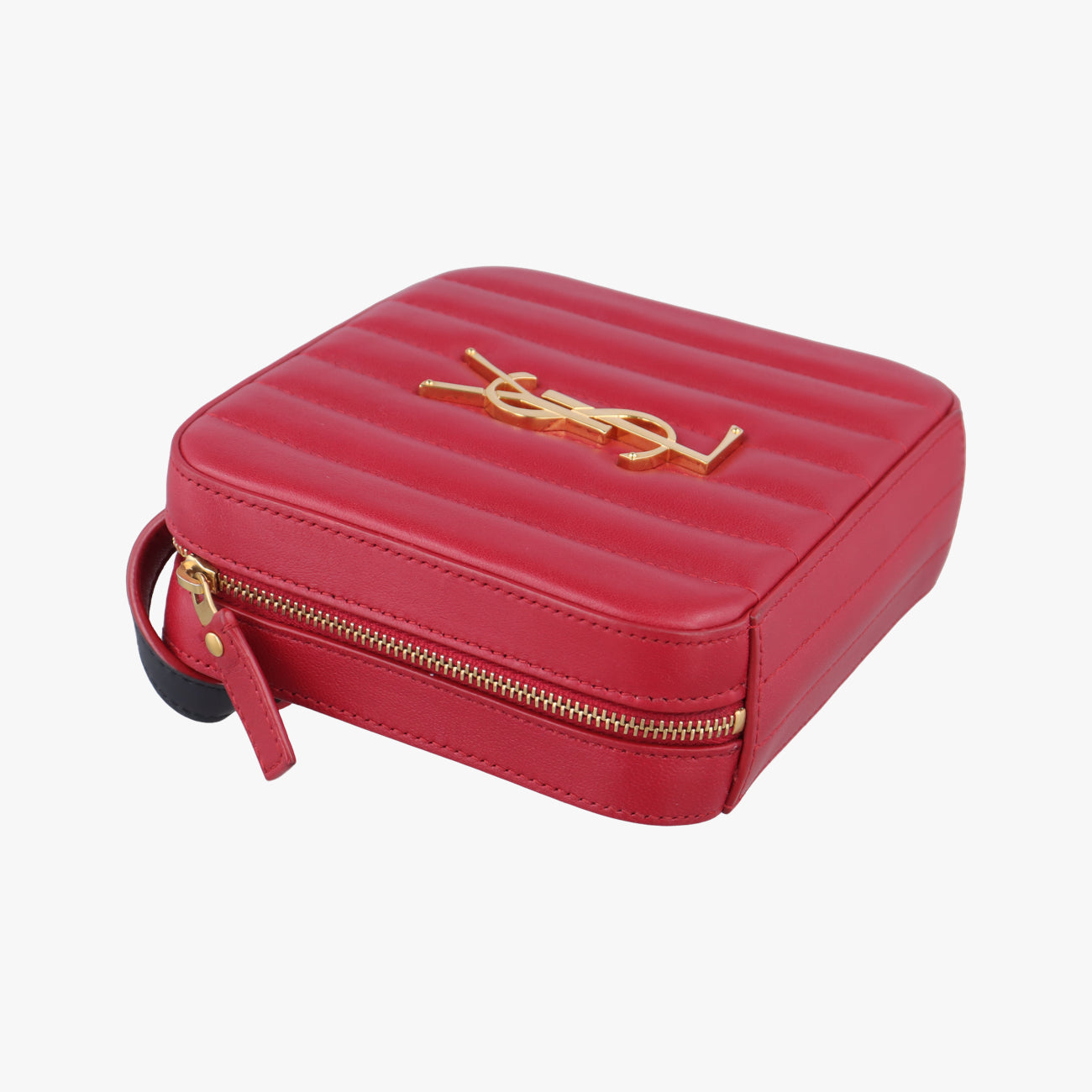 Pre-owned Yves Saint Laurent VICKY Red Leather 557574 bum bag/waist bag | stylenewstar