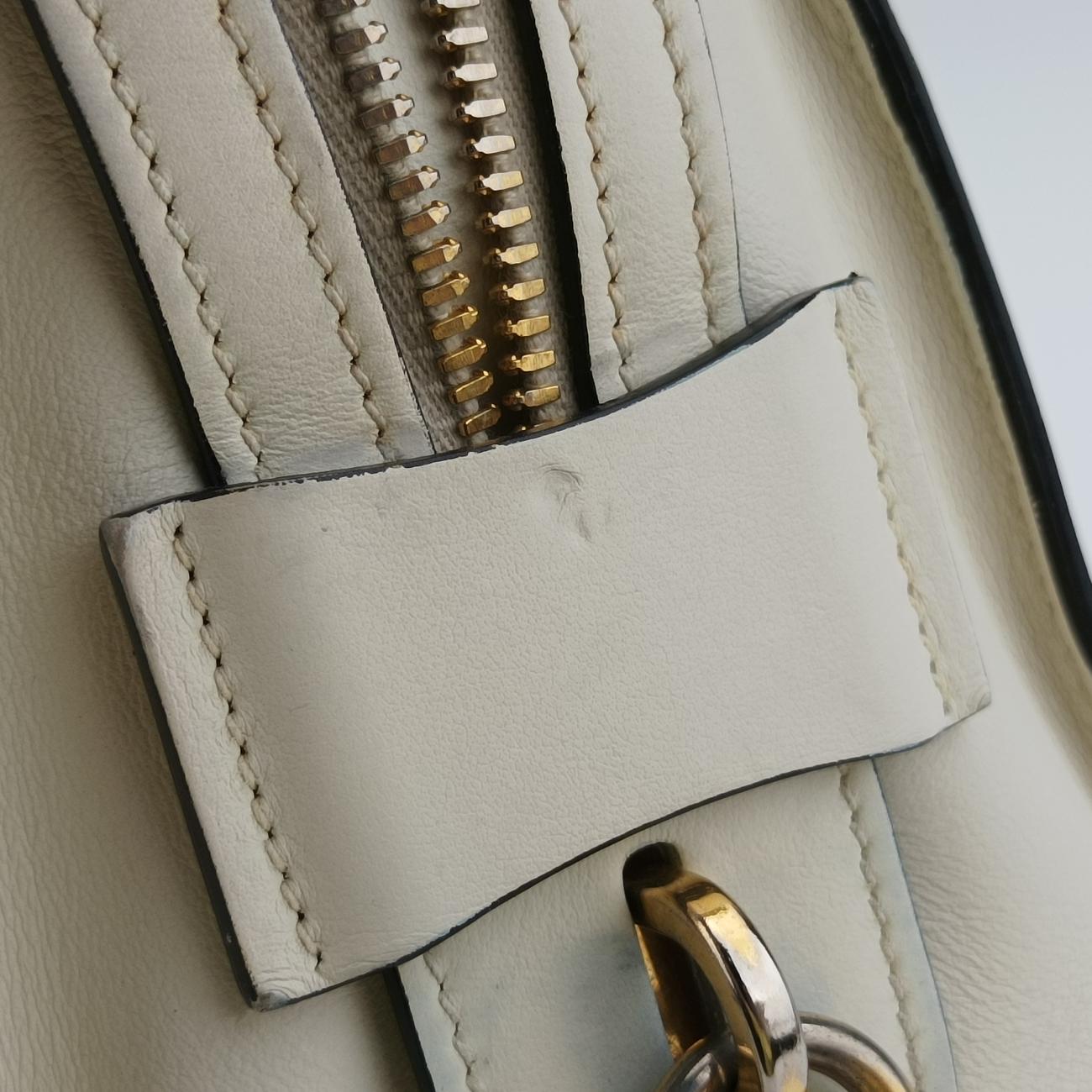 Pre-owned Prada Esplanade White SAFFIANO Leather 1BA045 shoulderbag | stylenewstar