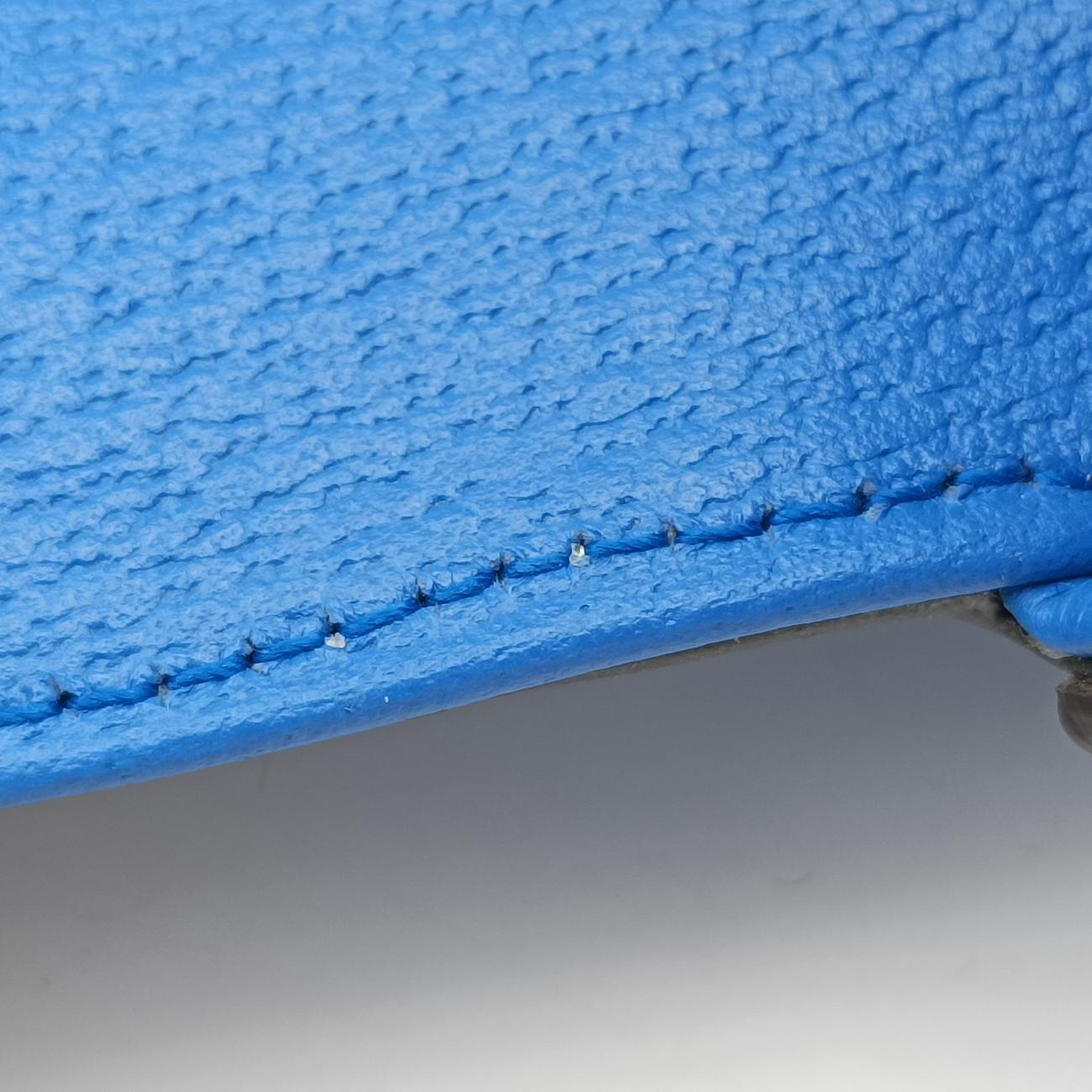 Pre-owned Gucci Adidas collaboration Horsebit Blue×white Leather 722009 shoulderbag | stylenewstar