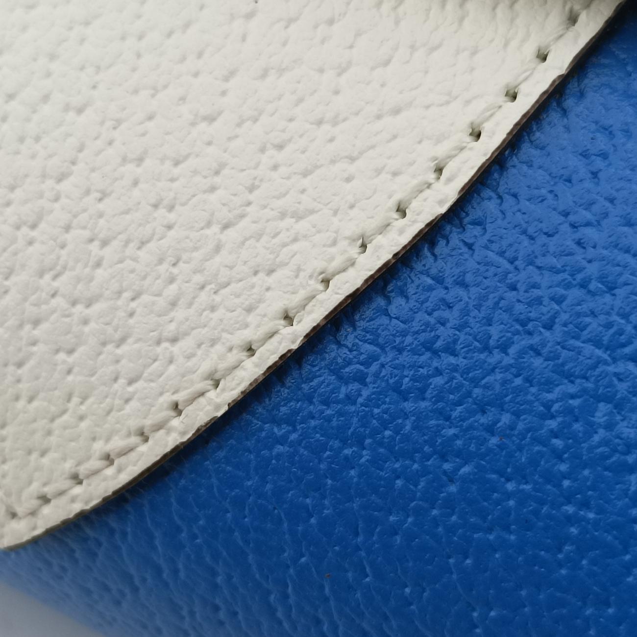 Pre-owned Gucci Adidas collaboration Horsebit Blue×white Leather 722009 shoulderbag | stylenewstar