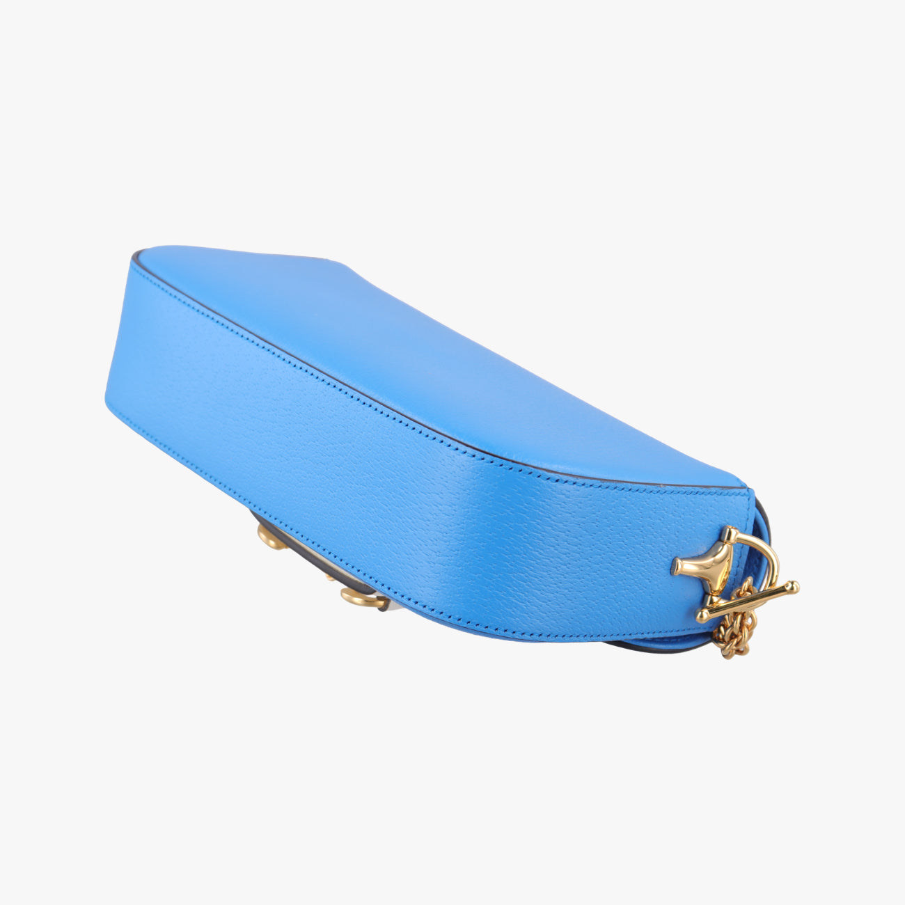 Pre-owned Gucci Adidas collaboration Horsebit Blue×white Leather 722009 shoulderbag | stylenewstar