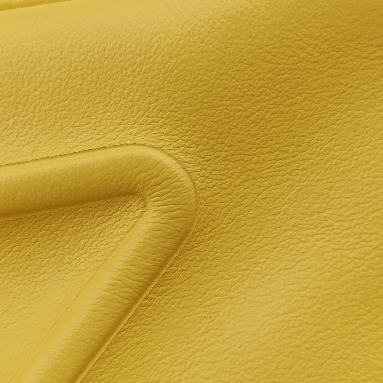 Pre-owned Prada triangle embossed logo Yellow Leather 1BH190 shoulderbag | stylenewstar