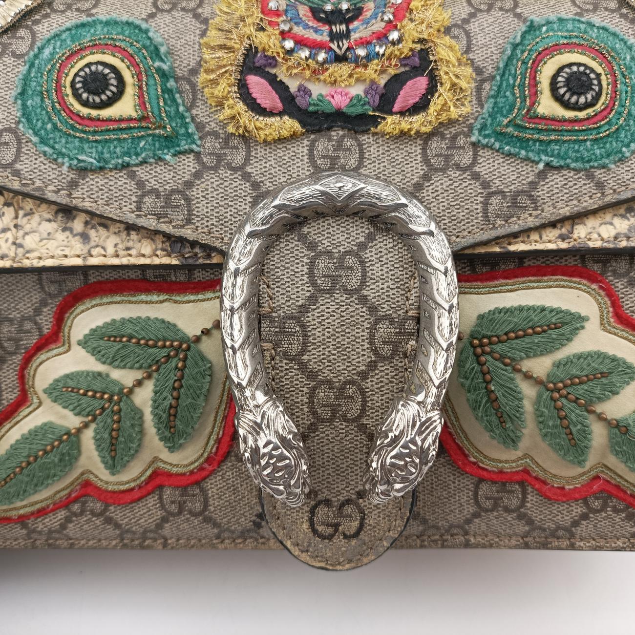 Pre-owned Gucci Dionysus Brown×Multicolor PVC coated canvas 400249 shoulderbag | stylenewstar