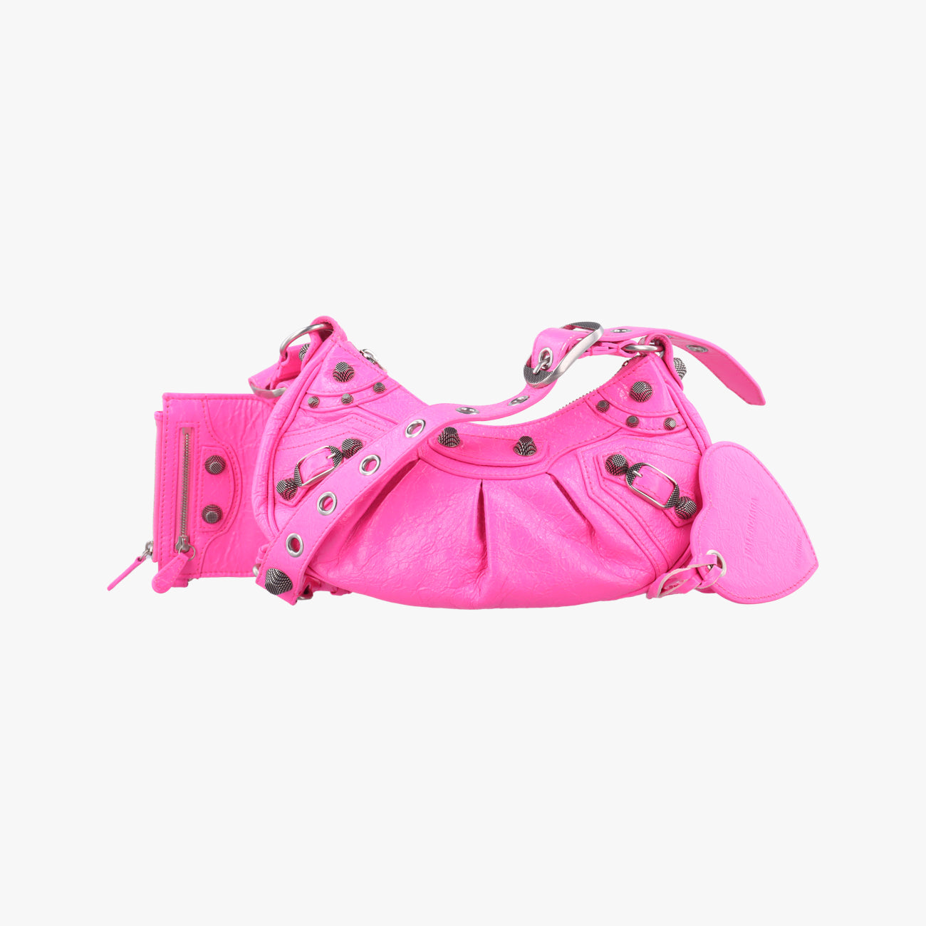 Pre-owned Balenciaga Le Cagole Rose lambskin  shoulderbag | stylenewstar