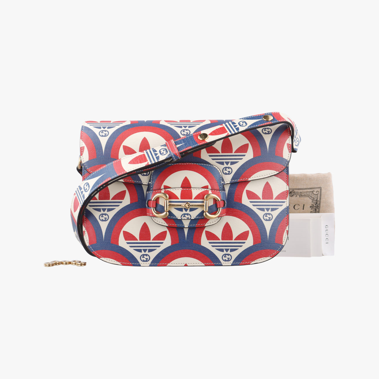 Secondhand Gucci The Hacker Project Horsebit 1955 Multicolour Leather 602204 shoulderbag | stylenewstar