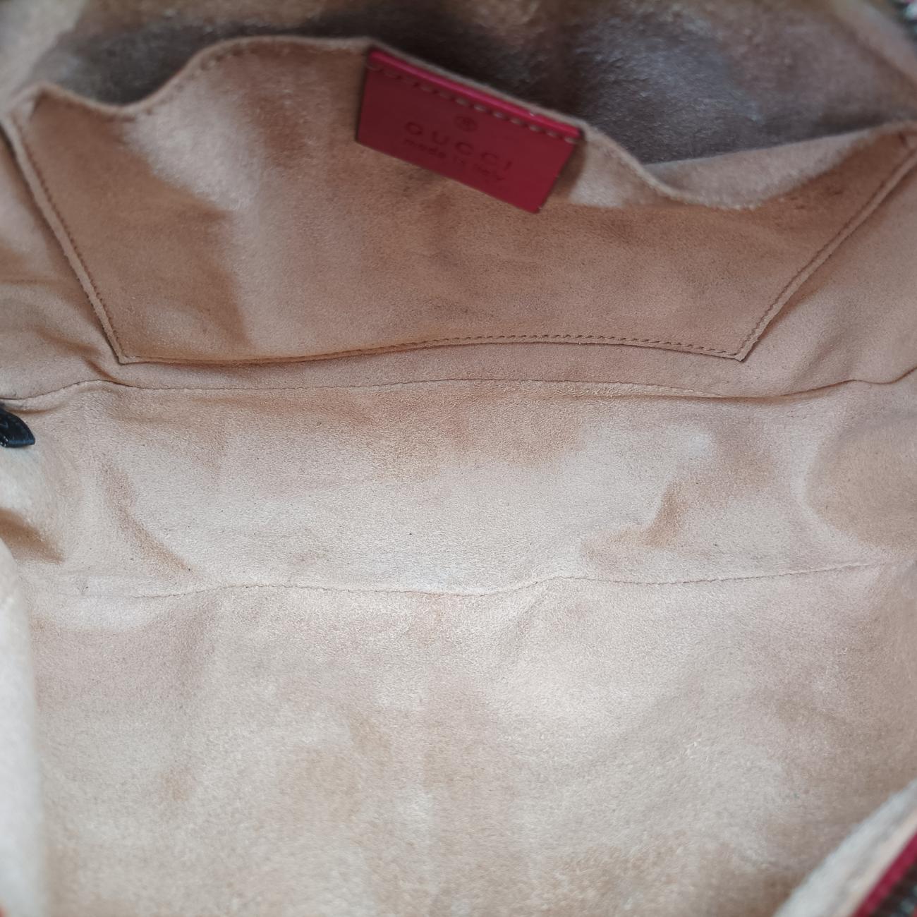 Pre-owned Gucci GG Marmont Red Leather 447632 shoulderbag | stylenewstar