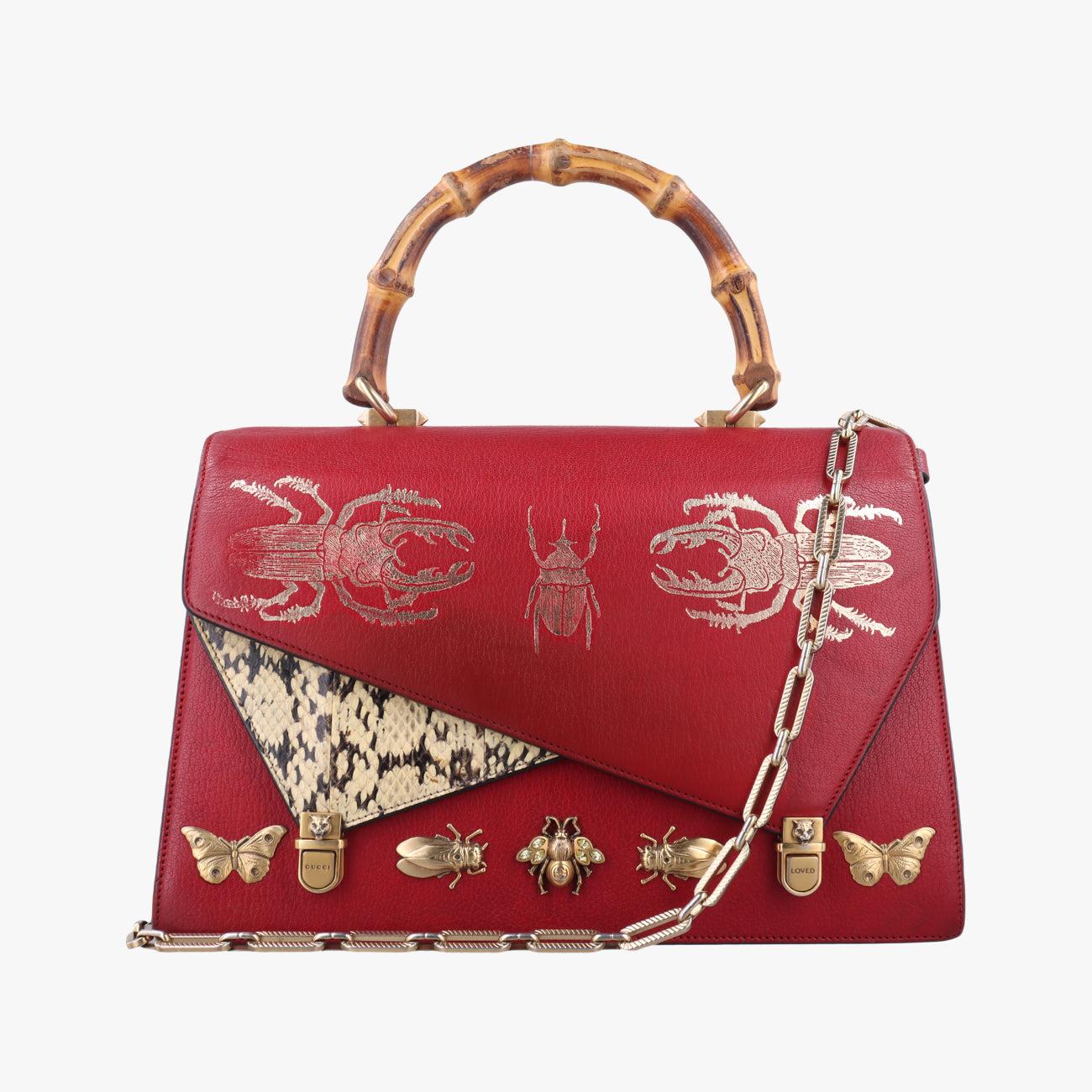 Vintage Gucci Ottilia Red×Multicolor Leather 488712 shoulderbag | stylenewstar
