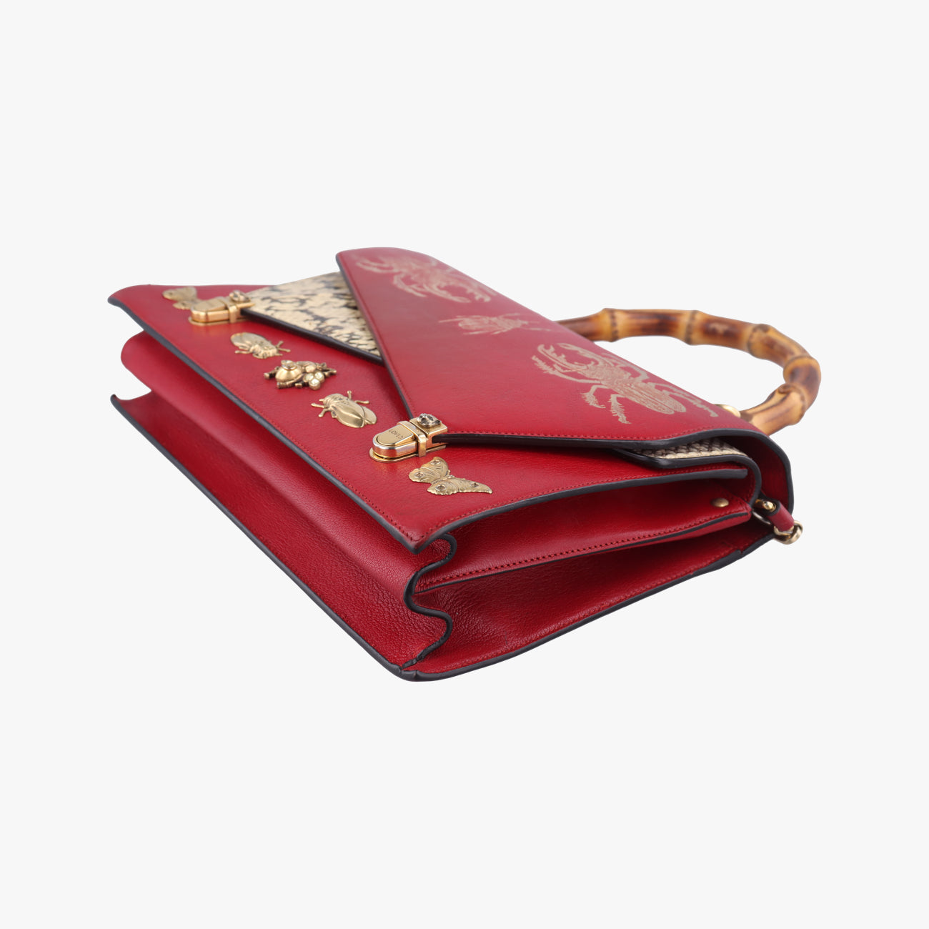 Vintage Gucci Ottilia Red×Multicolor Leather 488712 shoulderbag | stylenewstar