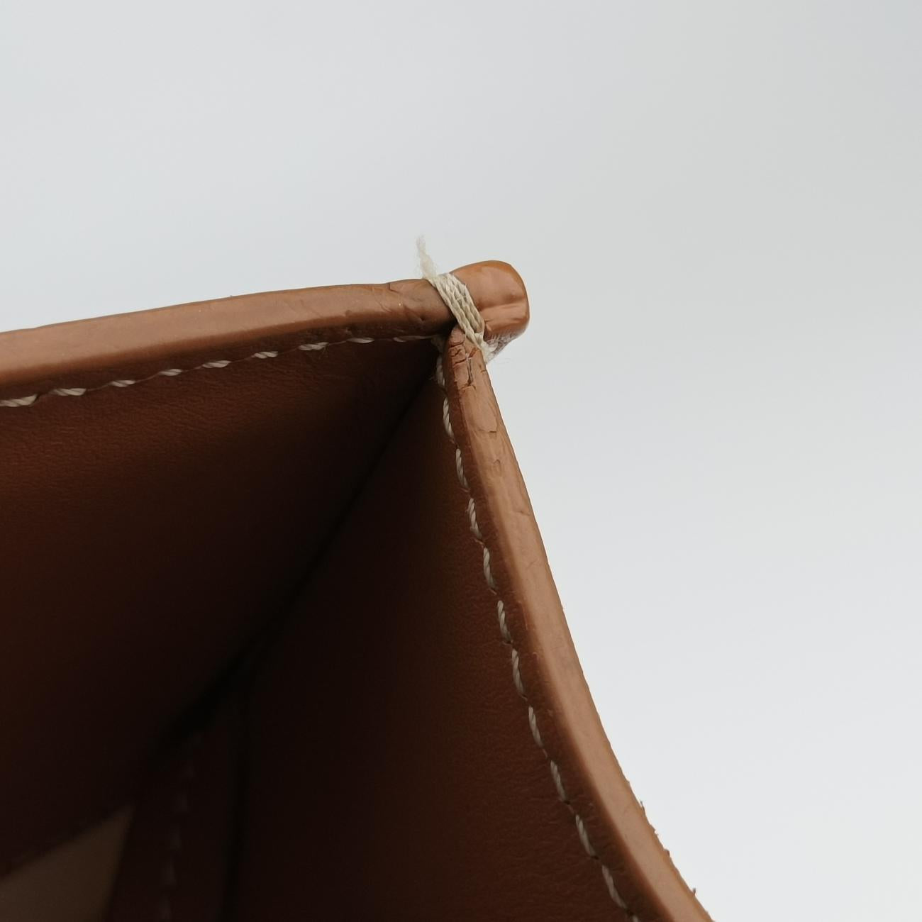 Secondhand Celine Vertical CABAS White×brown Canvas×leather  shoulderbag | stylenewstar