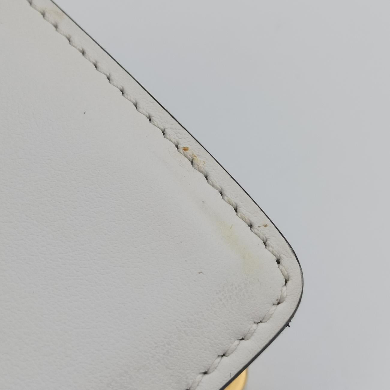 Pre-owned Prada Cahier White Leather x Saffiano leather 1BD095 shoulderbag | stylenewstar