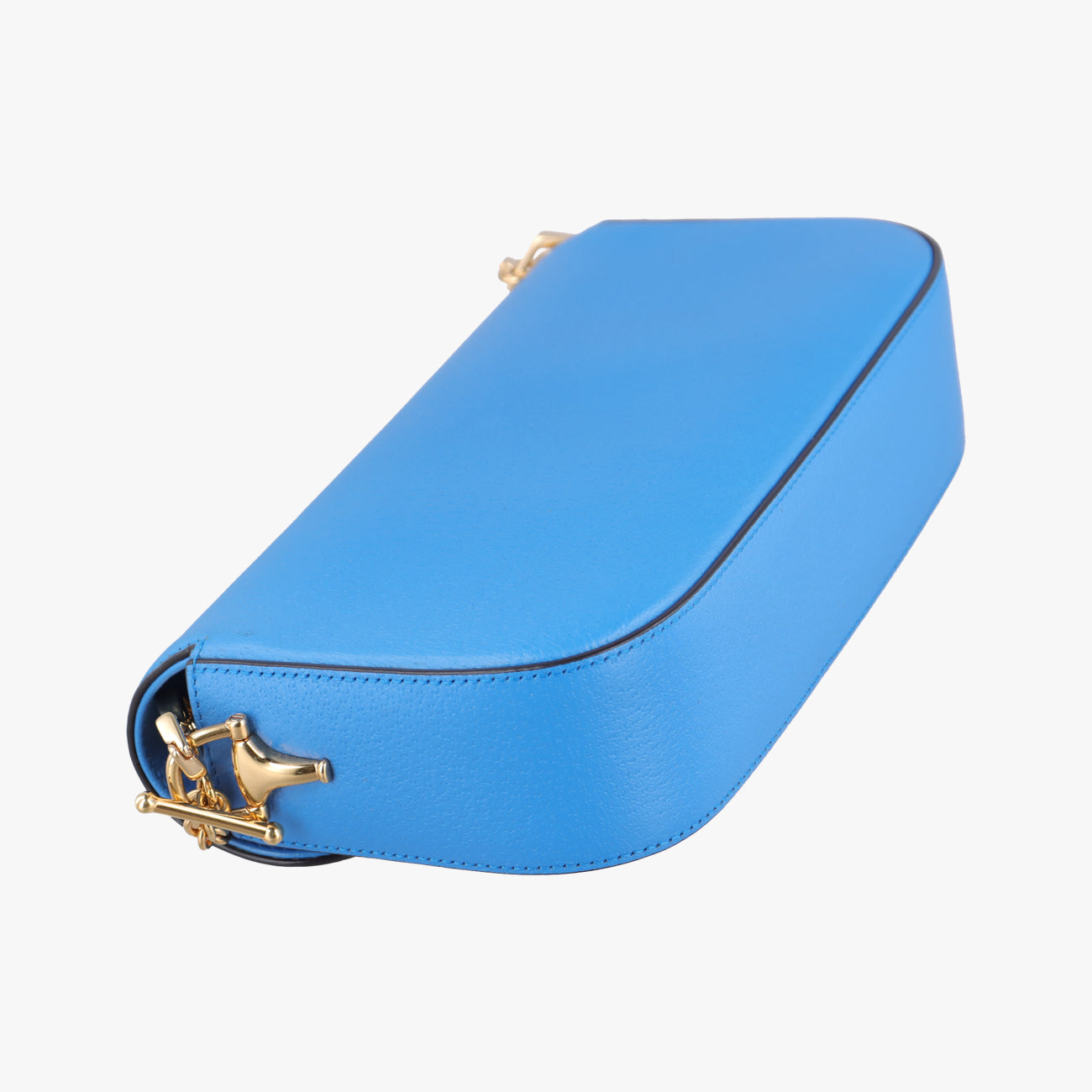 Pre-owned Gucci Adidas collaboration Horsebit Blue×white Leather 722009 shoulderbag | stylenewstar