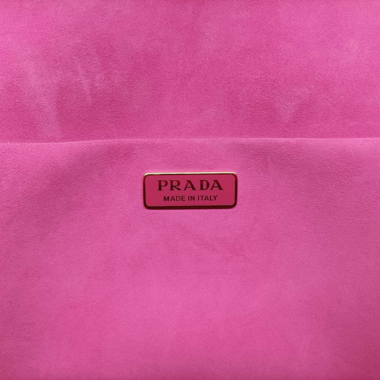 Pre-owned Prada Cahier Multicolour velour 1BD075 shoulderbag | stylenewstar