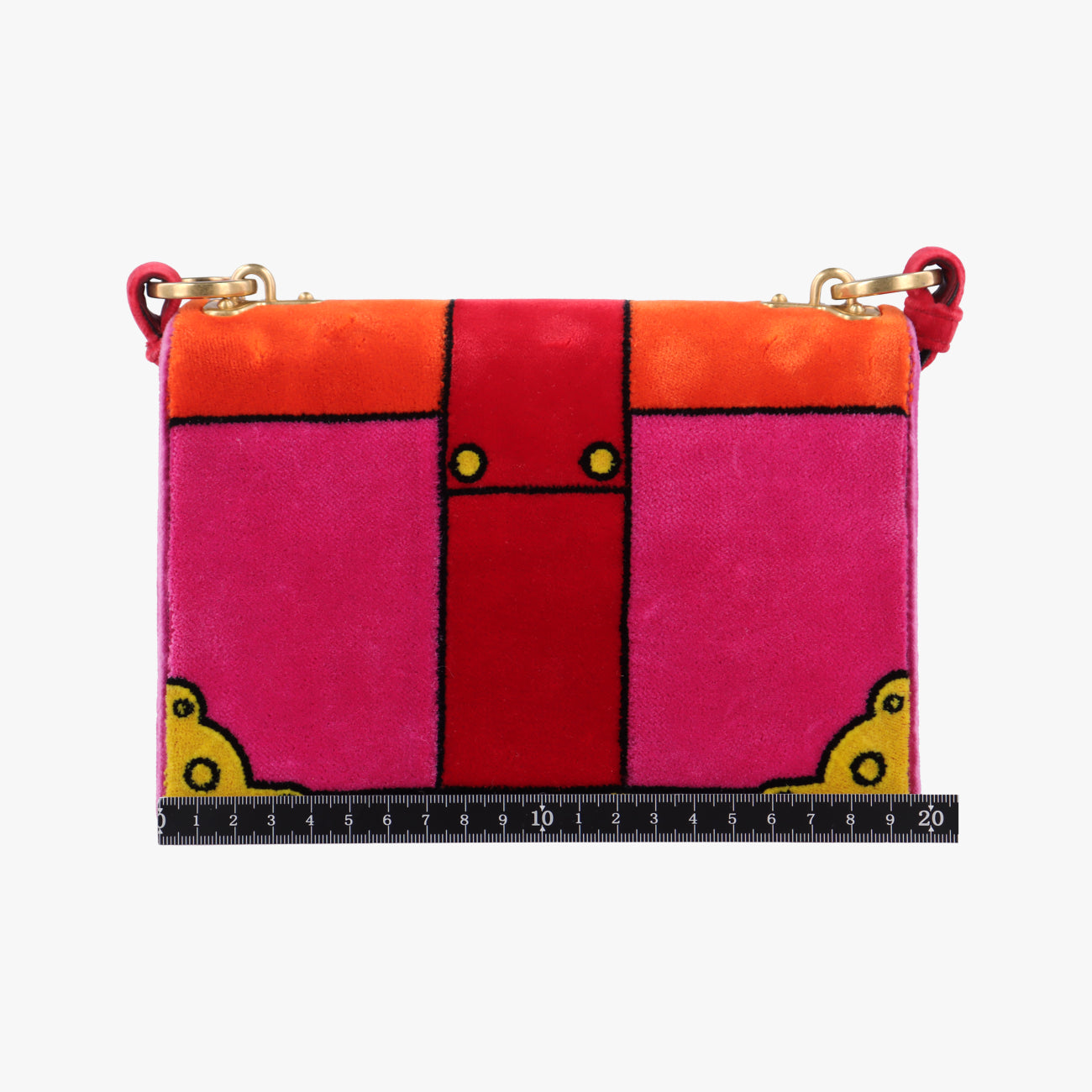 Pre-owned Prada Cahier Multicolour velour 1BD075 shoulderbag | stylenewstar