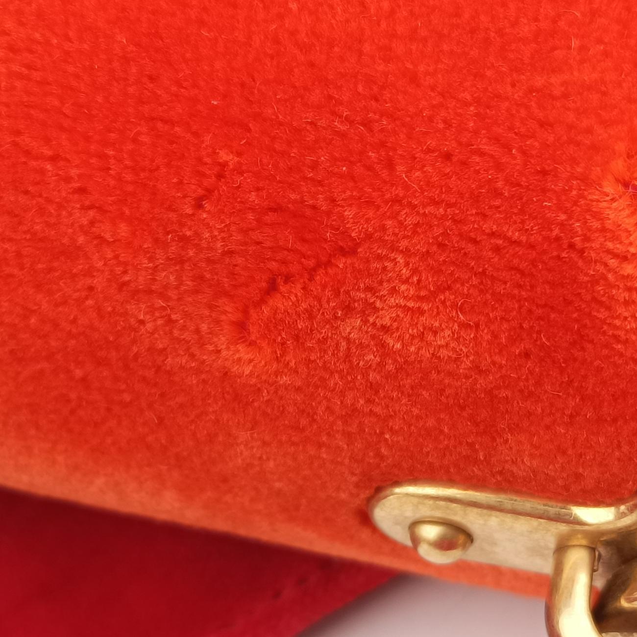 Pre-owned Prada Cahier Multicolour velour 1BD075 shoulderbag | stylenewstar