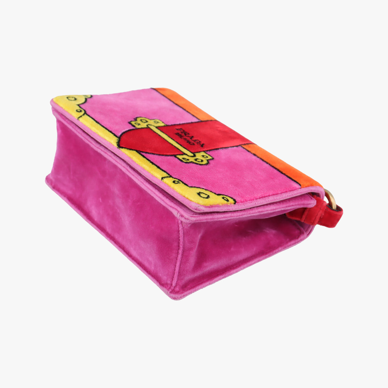 Pre-owned Prada Cahier Multicolour velour 1BD075 shoulderbag | stylenewstar