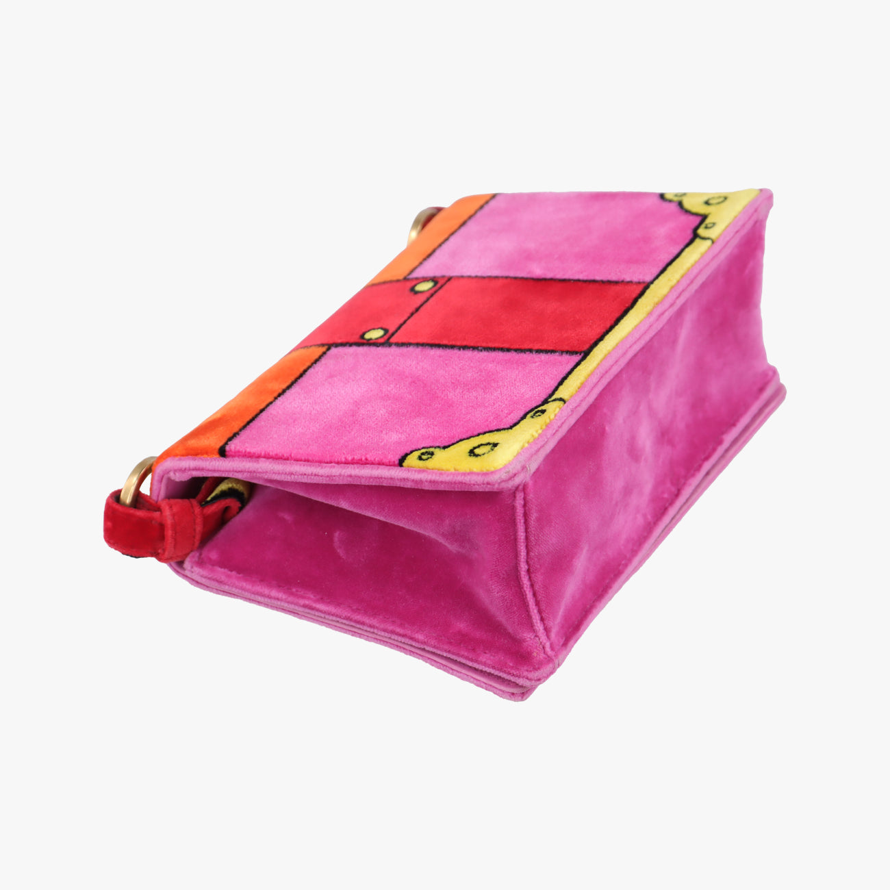 Pre-owned Prada Cahier Multicolour velour 1BD075 shoulderbag | stylenewstar