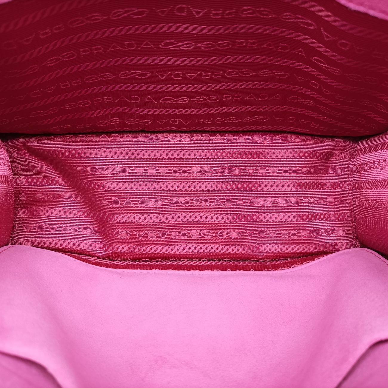 Pre-owned Prada Cahier Multicolour velour 1BD075 shoulderbag | stylenewstar