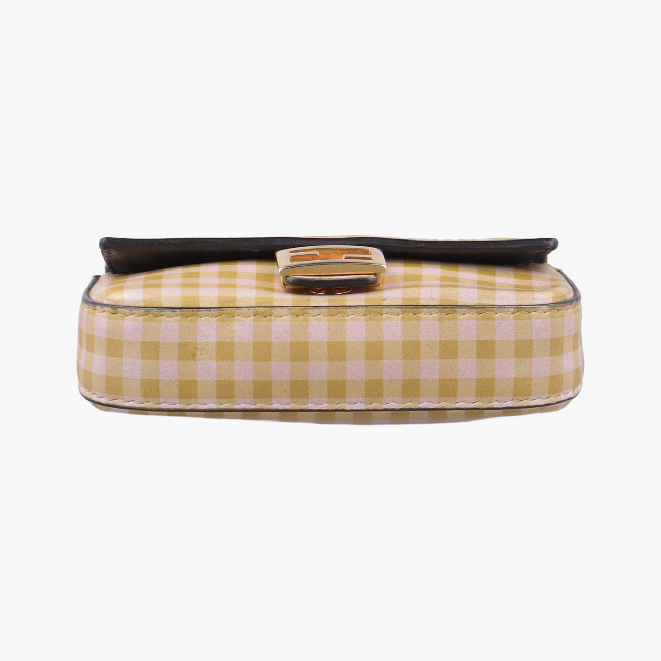 Pre-owned Fendi Nano Baguette Charm Yellow Canvas 7AR844 shoulderbag | stylenewstar