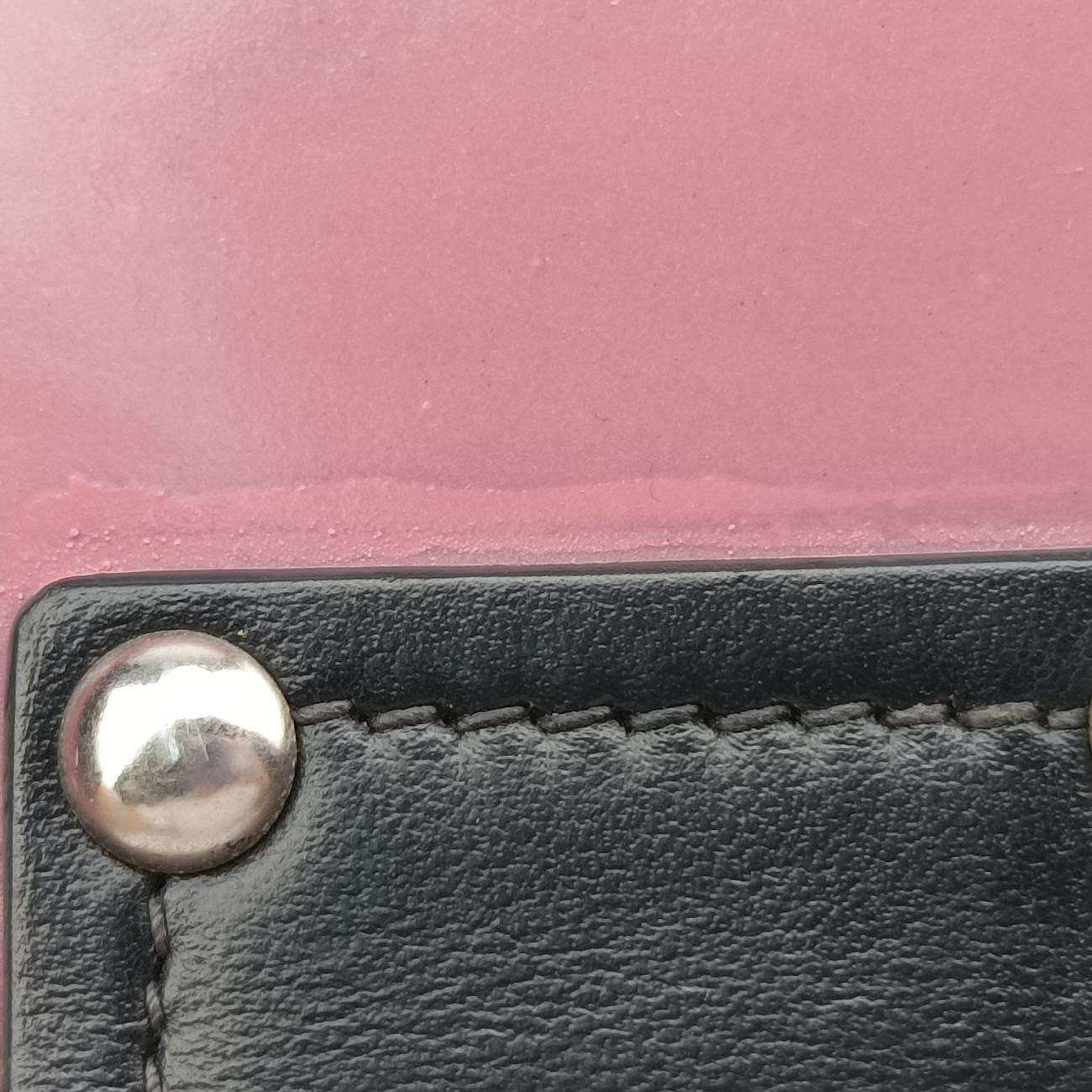 Pre-owned Prada Cahier Black x Purple Leather 1BH018 shoulderbag | stylenewstar