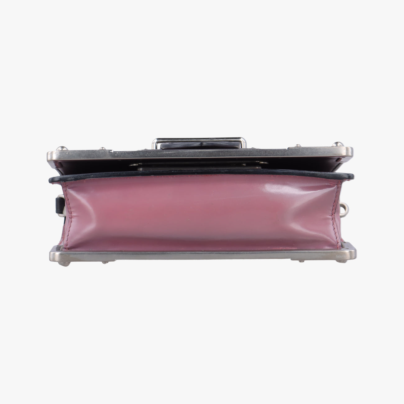 Pre-owned Prada Cahier Black x Purple Leather 1BH018 shoulderbag | stylenewstar