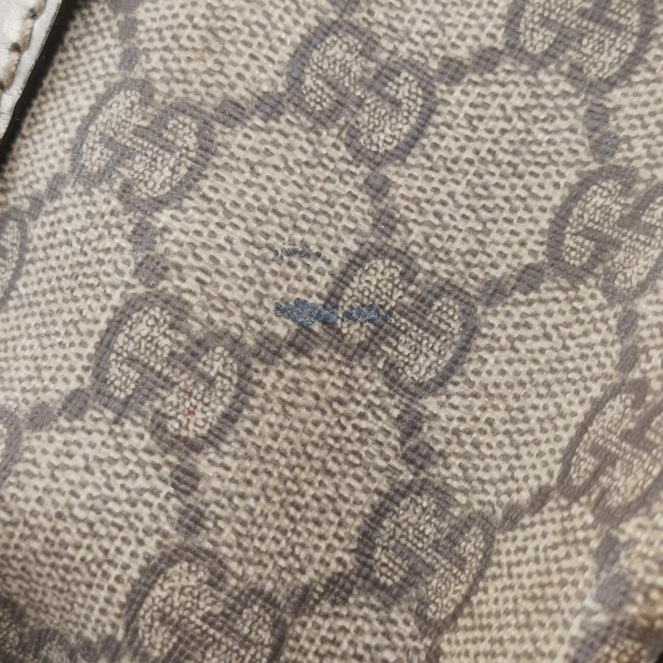 Pre-owned Gucci GG plus Spring Joy GG Supreme beige×silver PVC coated canvas 193603 handbag | stylenewstar