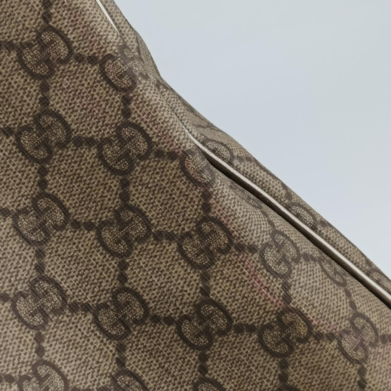 Pre-owned Gucci GG plus Spring Joy GG Supreme beige×silver PVC coated canvas 193603 handbag | stylenewstar