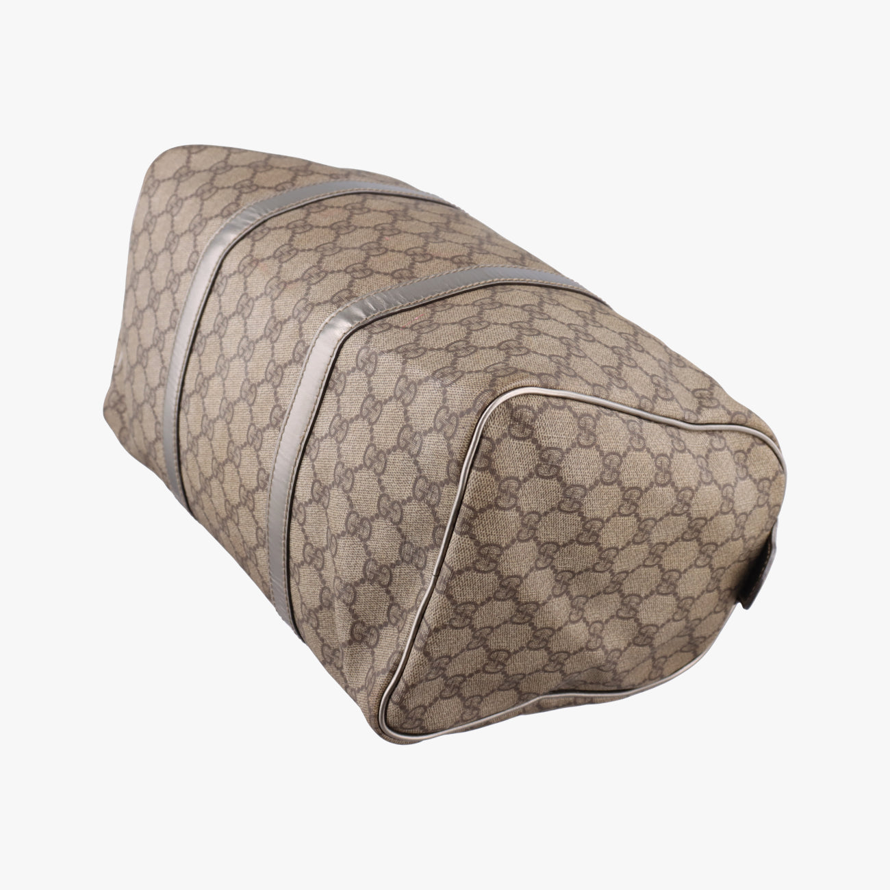 Pre-owned Gucci GG plus Spring Joy GG Supreme beige×silver PVC coated canvas 193603 handbag | stylenewstar