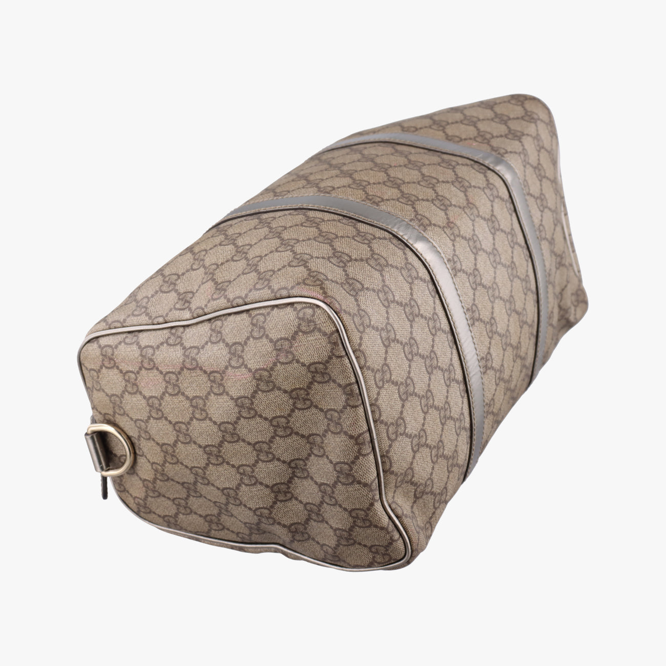 Pre-owned Gucci GG plus Spring Joy GG Supreme beige×silver PVC coated canvas 193603 handbag | stylenewstar