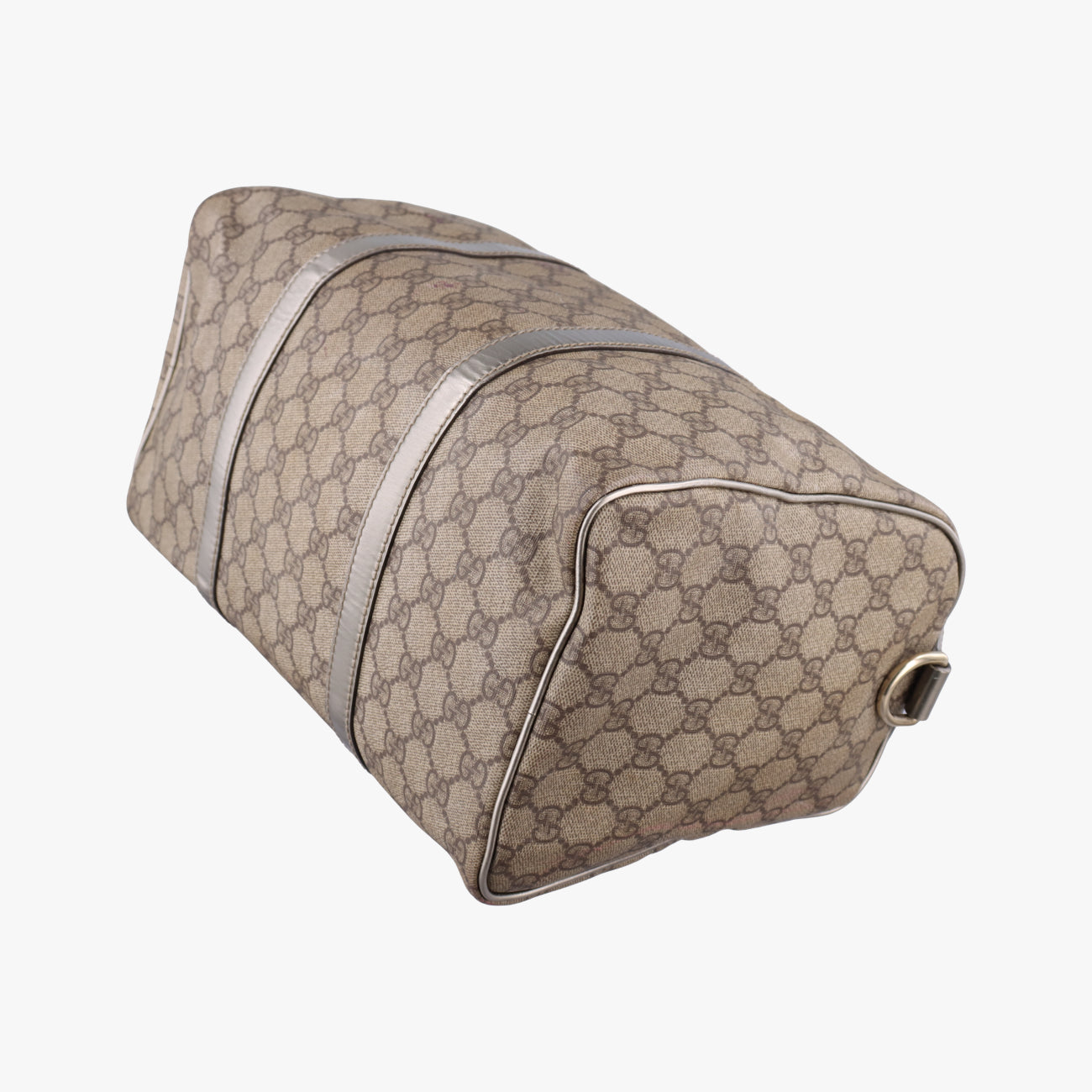 Pre-owned Gucci GG plus Spring Joy GG Supreme beige×silver PVC coated canvas 193603 handbag | stylenewstar