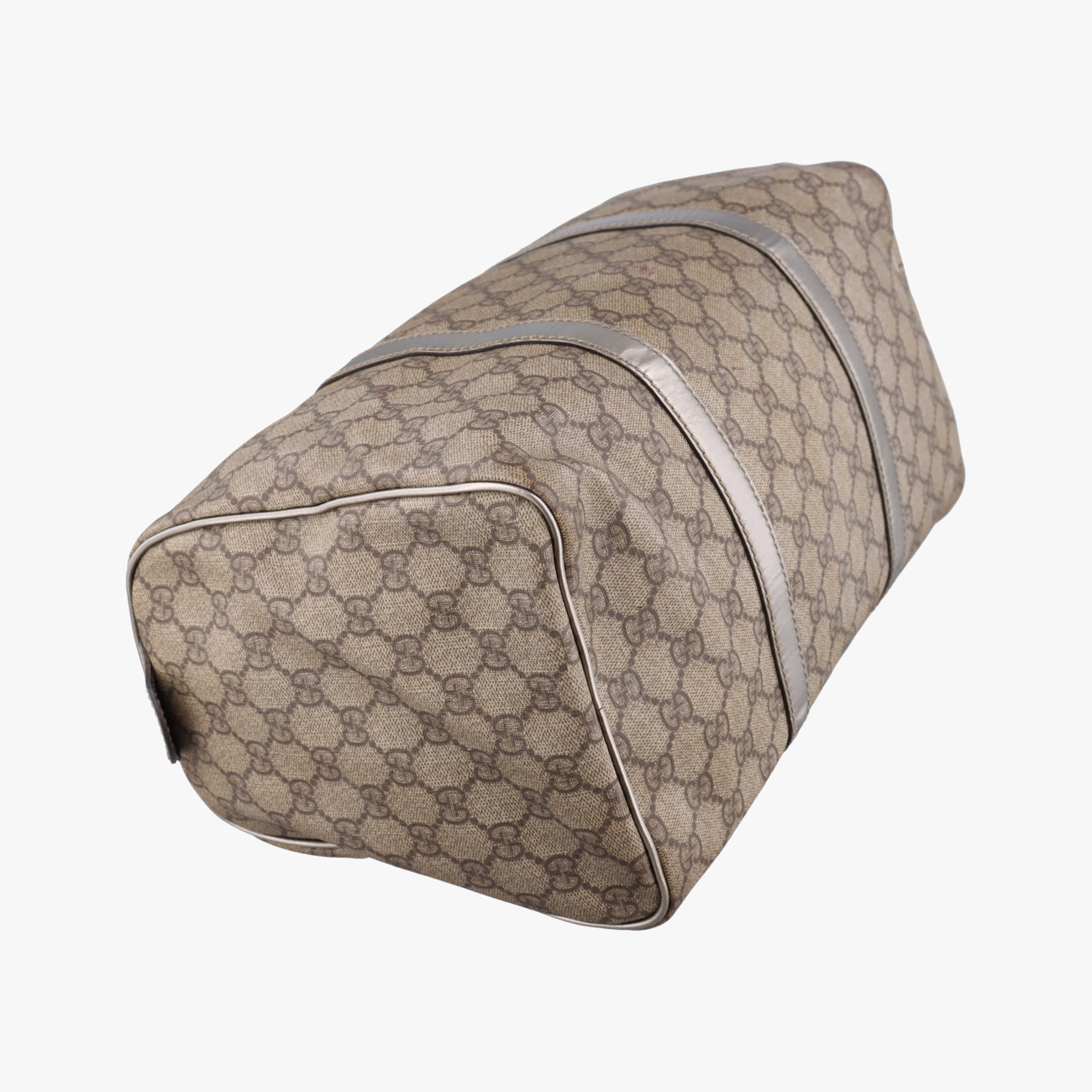 Pre-owned Gucci GG plus Spring Joy GG Supreme beige×silver PVC coated canvas 193603 handbag | stylenewstar