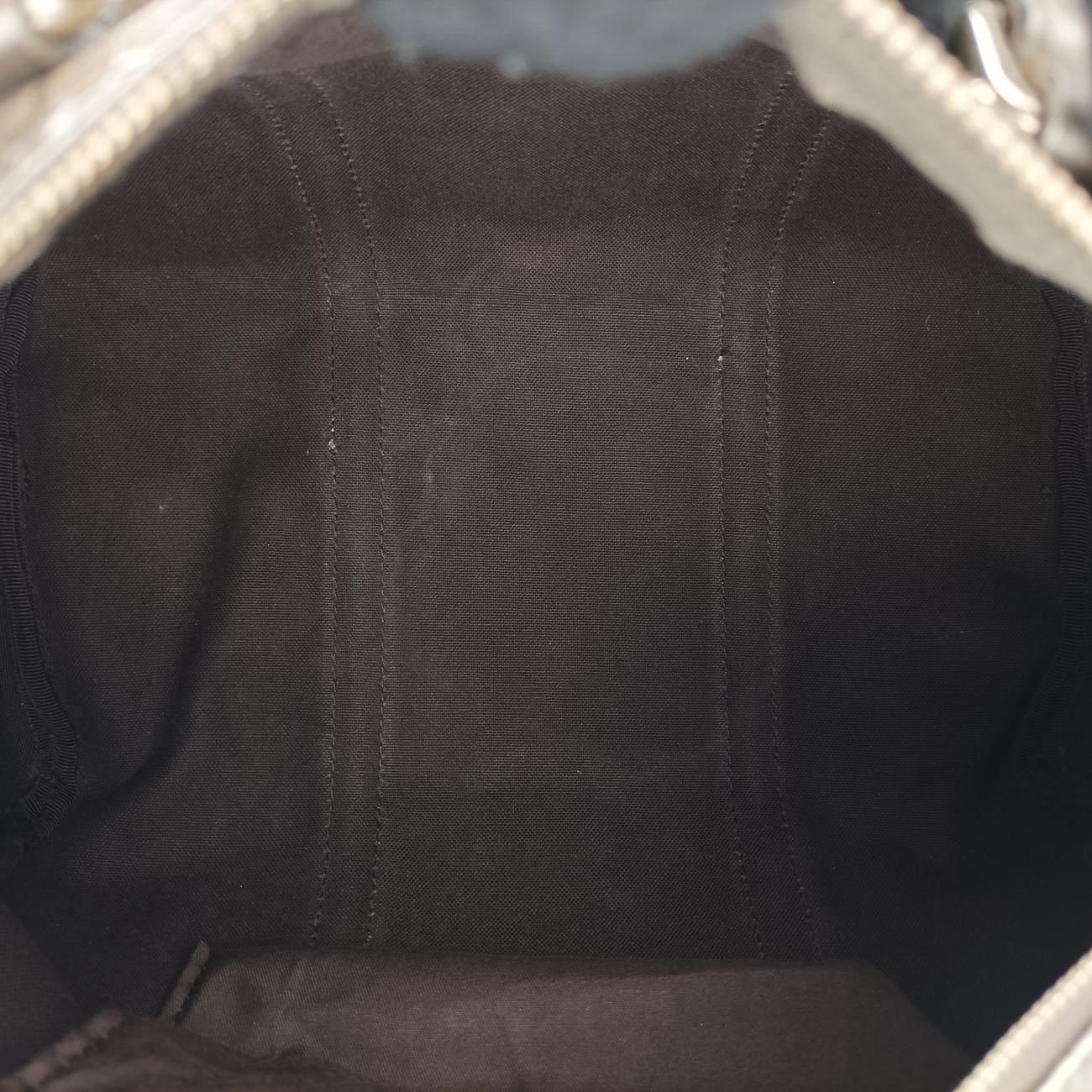 Pre-owned Gucci GG plus Spring Joy GG Supreme beige×silver PVC coated canvas 193603 handbag | stylenewstar