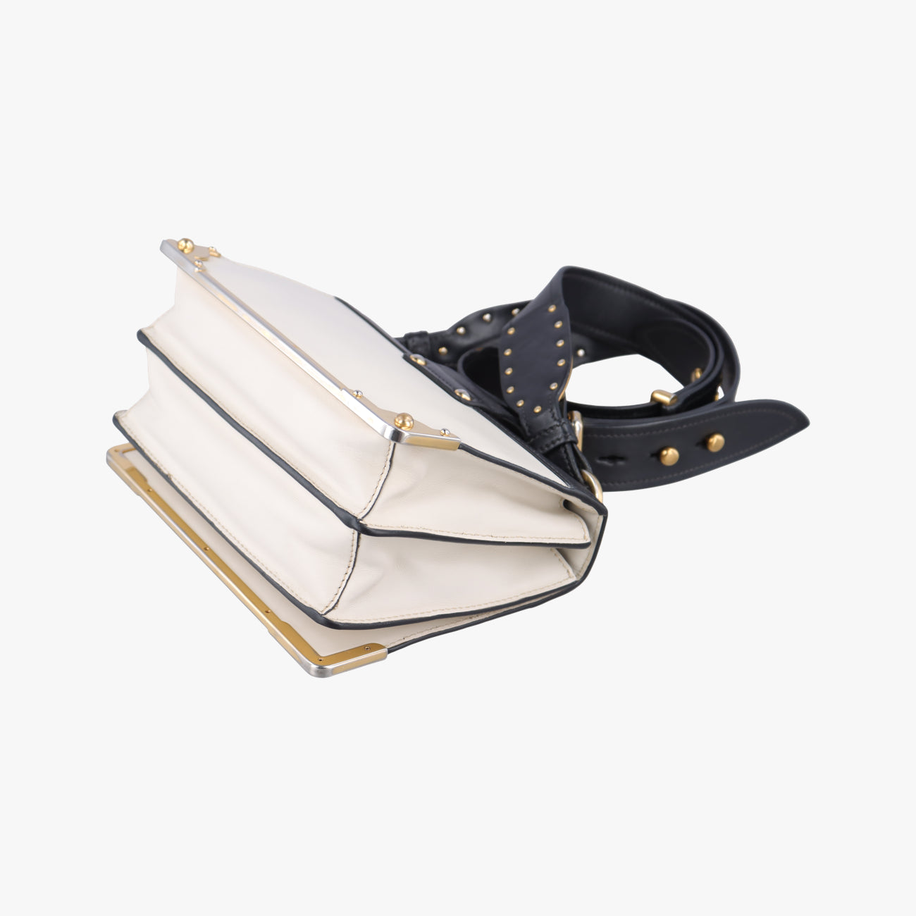 Vintage Prada Cahier Black×white Leather×SAFFIANO Leather 1BD045 shoulderbag | stylenewstar